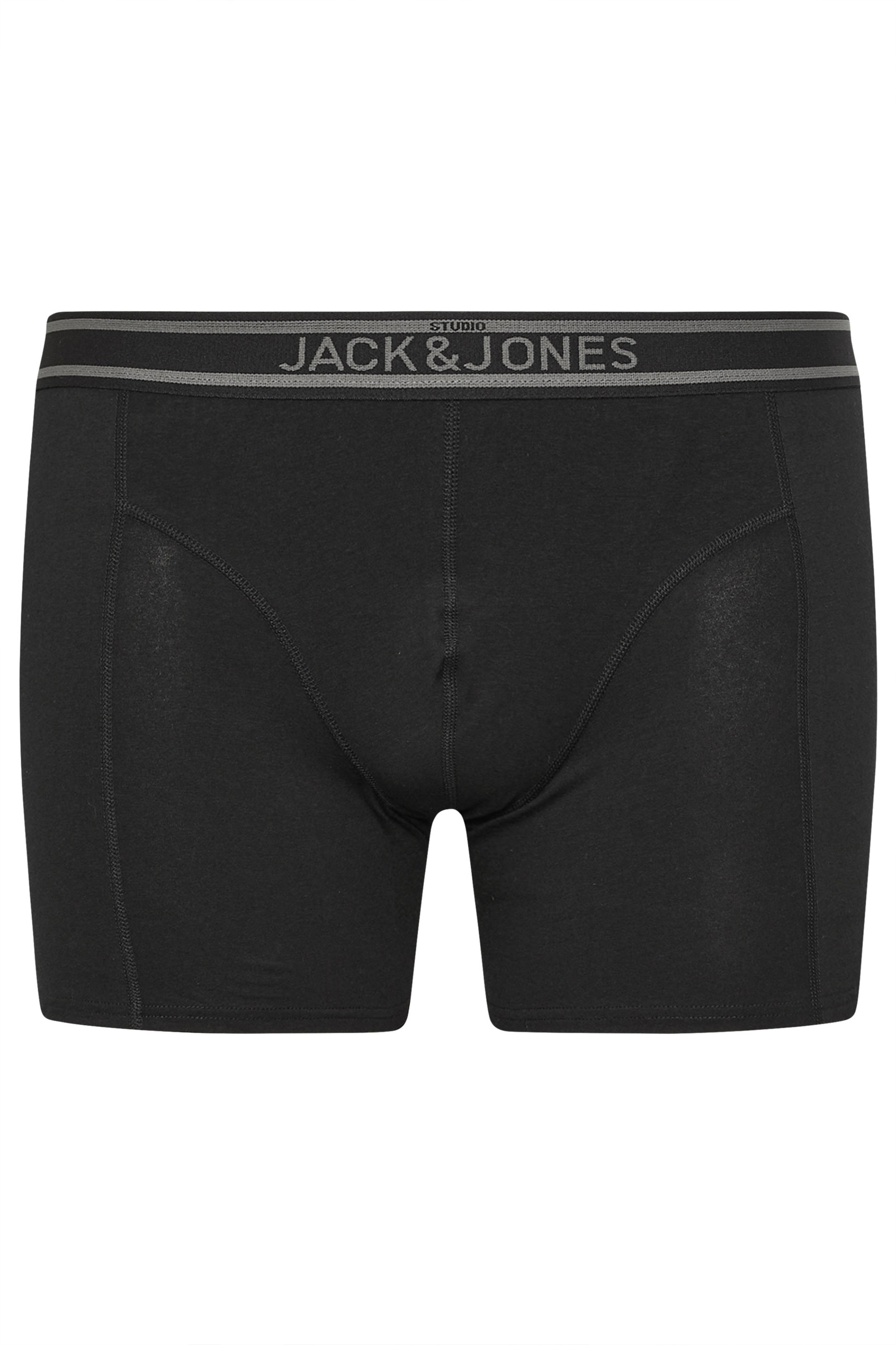 JACK & JONES Big & Tall 5 PACK Blue & Black Boxers | BadRhino 11