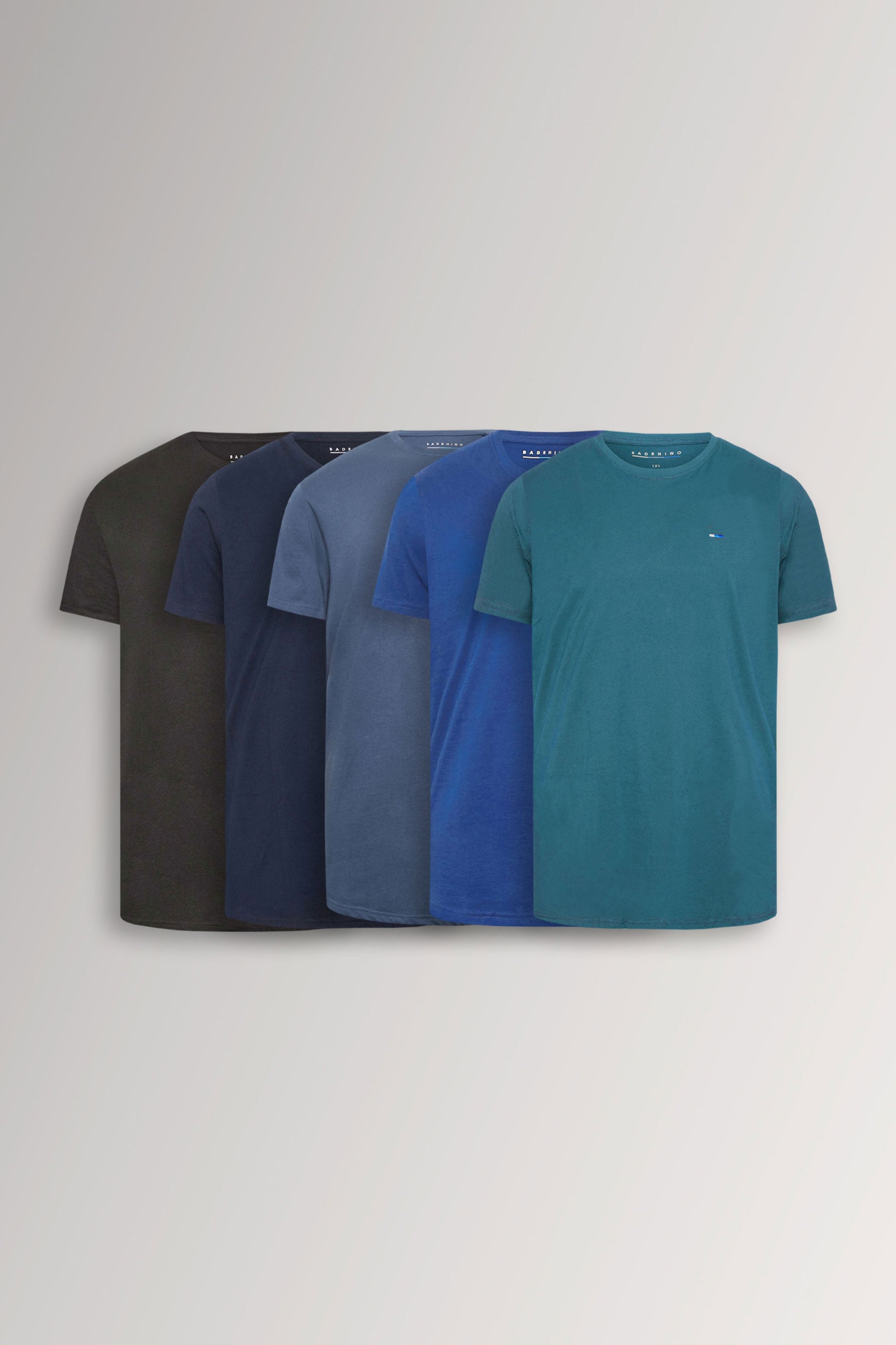 BadRhino Big & Tall 5 PACK Blue & Black Core T-Shirts | BadRhino  3