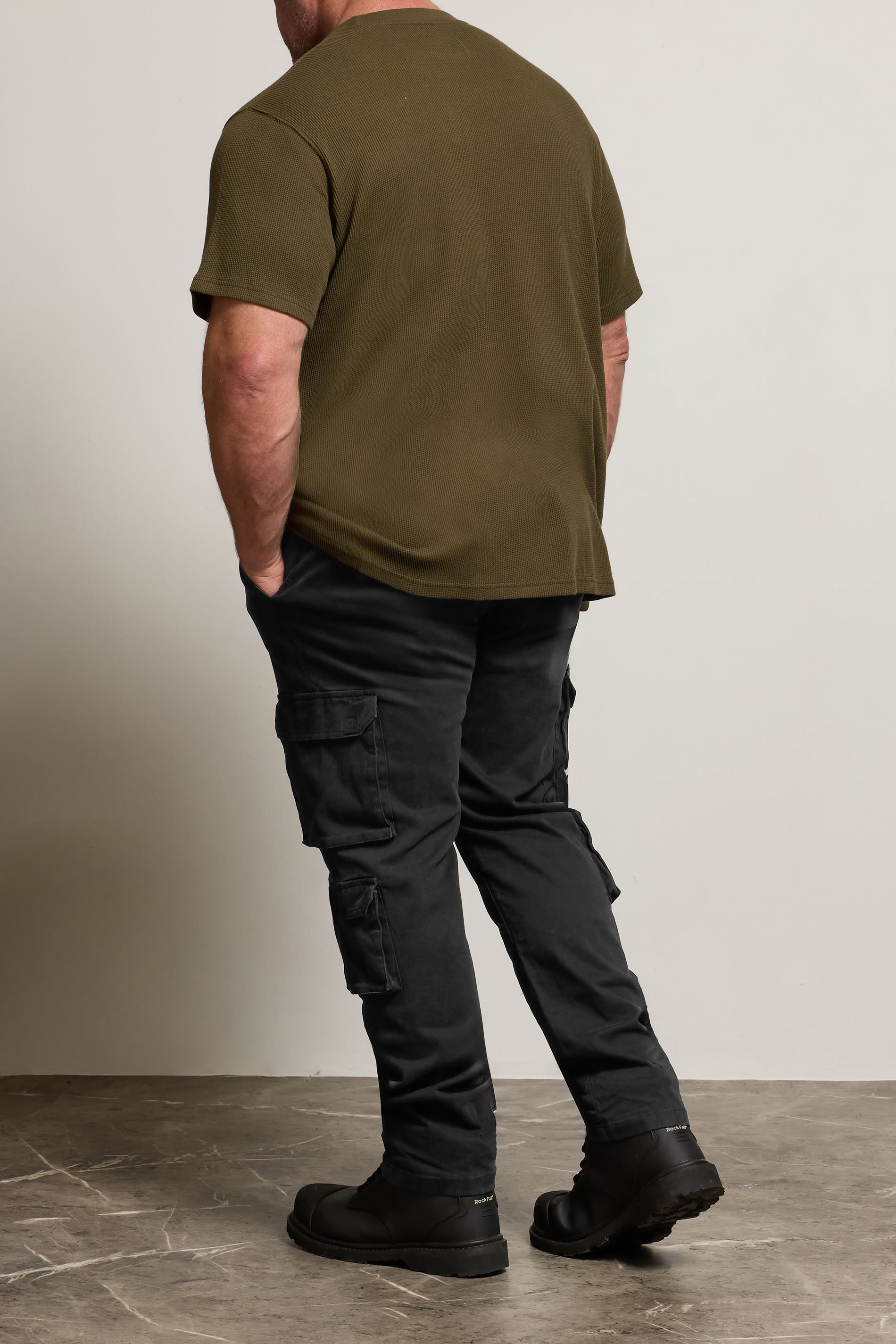 BadRhino Big & Tall Black Cargo Trousers | BadRhino 3