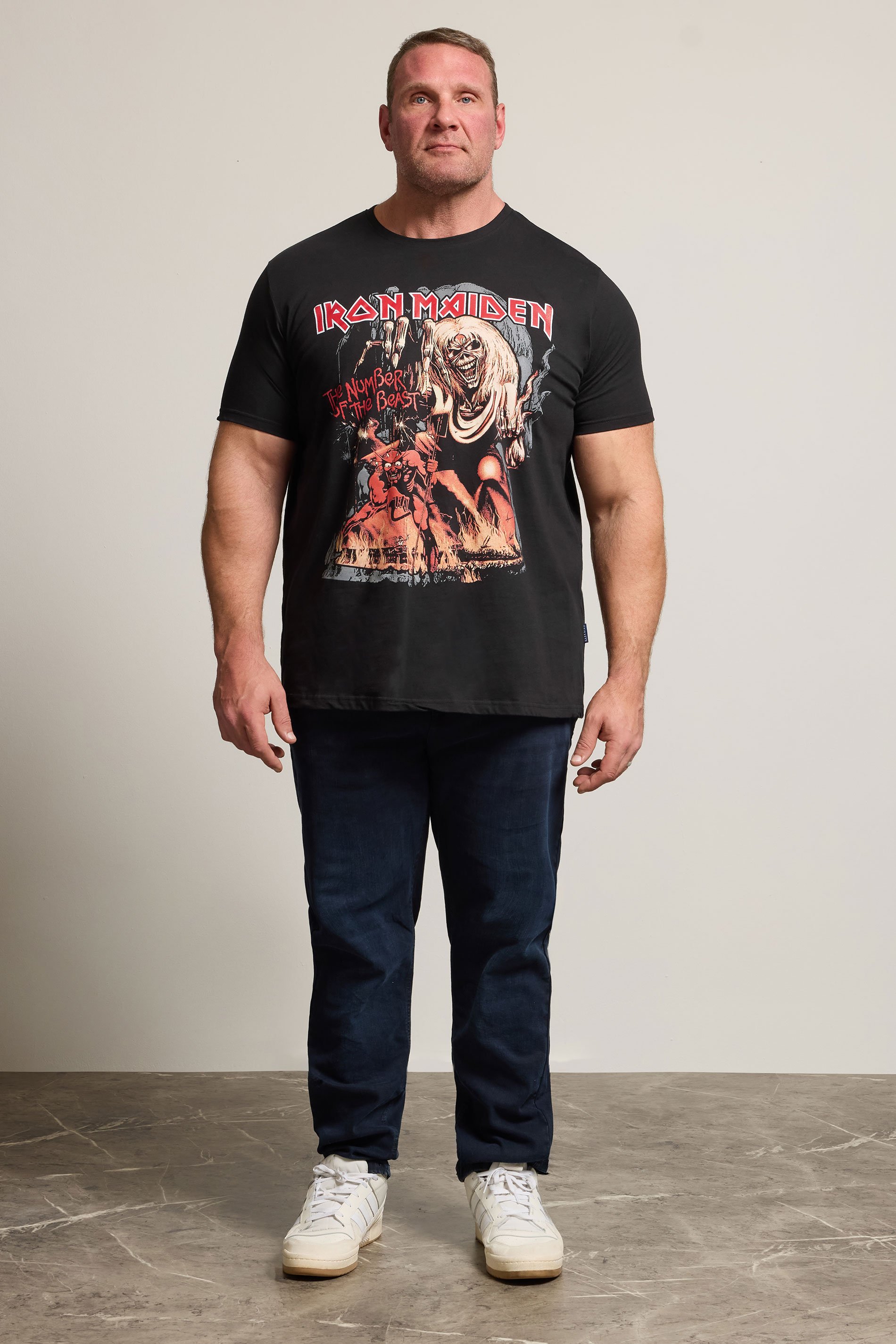 BadRhino Big & Tall Black & Red Iron Maiden Graphic T-Shirt | BadRhino 2
