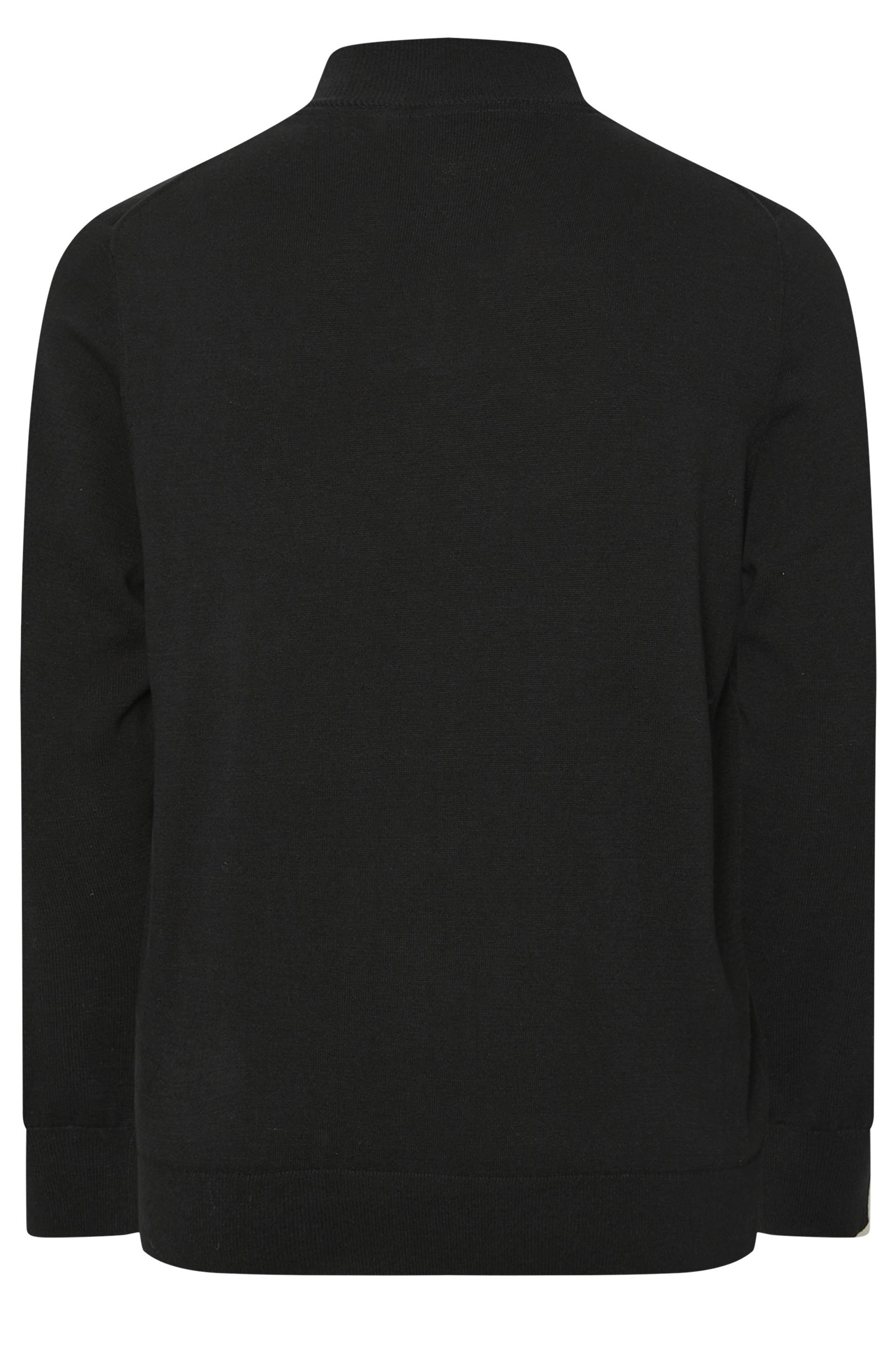 LYLE & SCOTT Big & Tall Black Quarter Zip Jumper | BadRhino 2