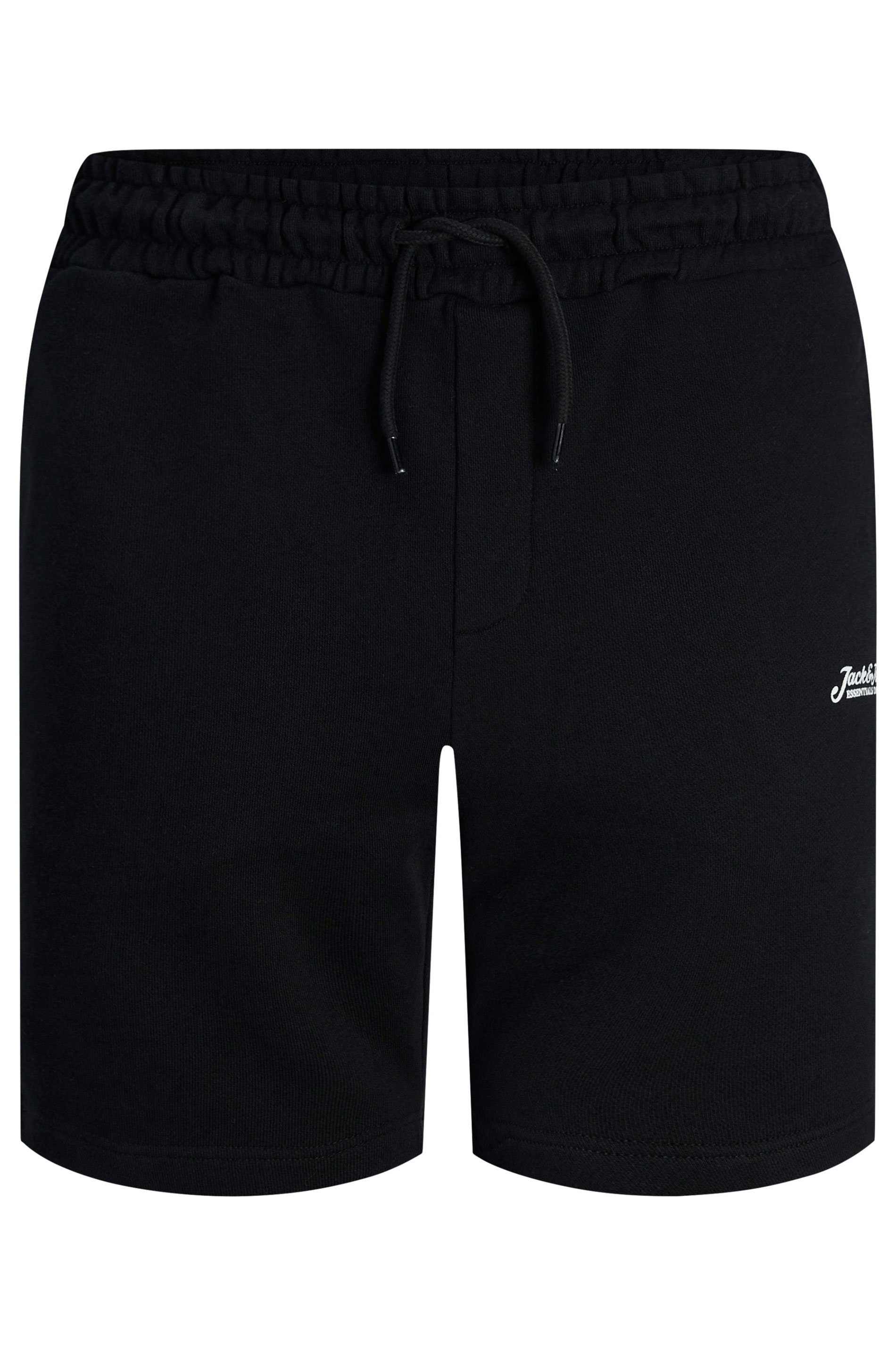 JACK & JONES Big & Tall Black 'Beau' T-Shirt & Short Set | BadRhino 5