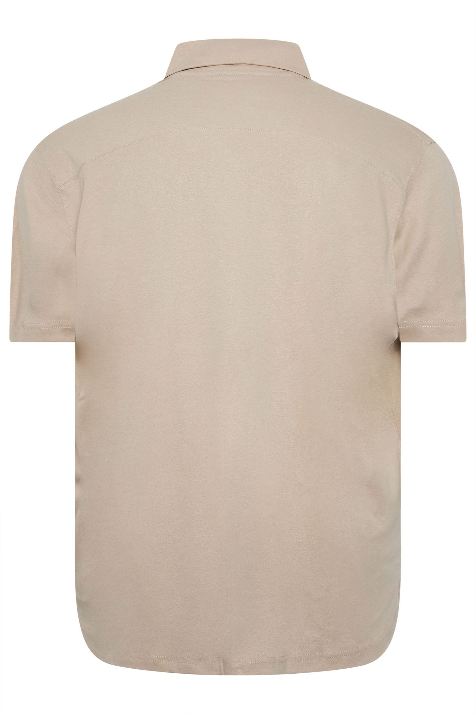 D555 Big & Tall Stone Brown Short Sleeve Resort Shirt | BadRhino 4
