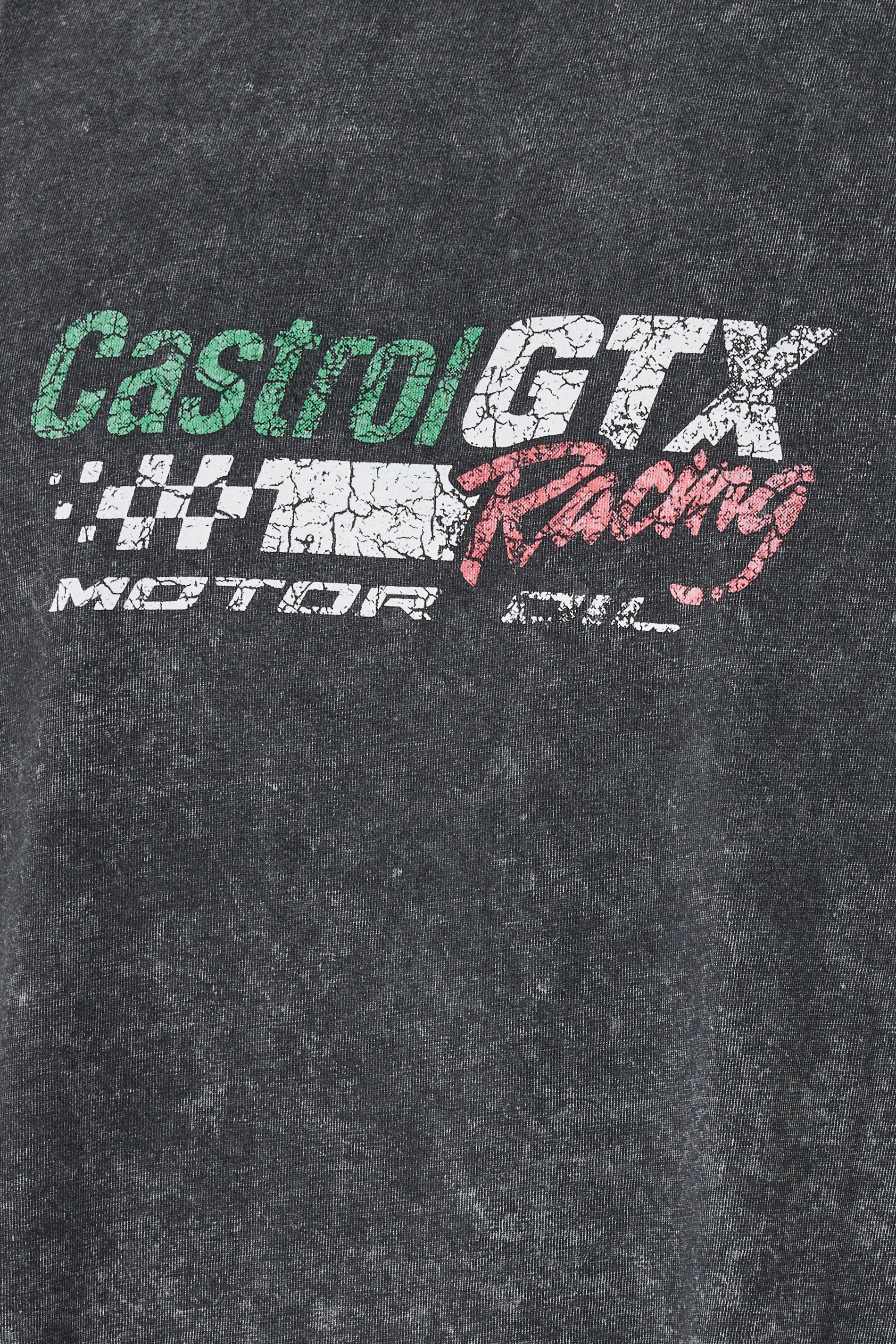 BadRhino Big & Tall Black Acid Wash 'Castrol' Graphic Vest | BadRhino 10