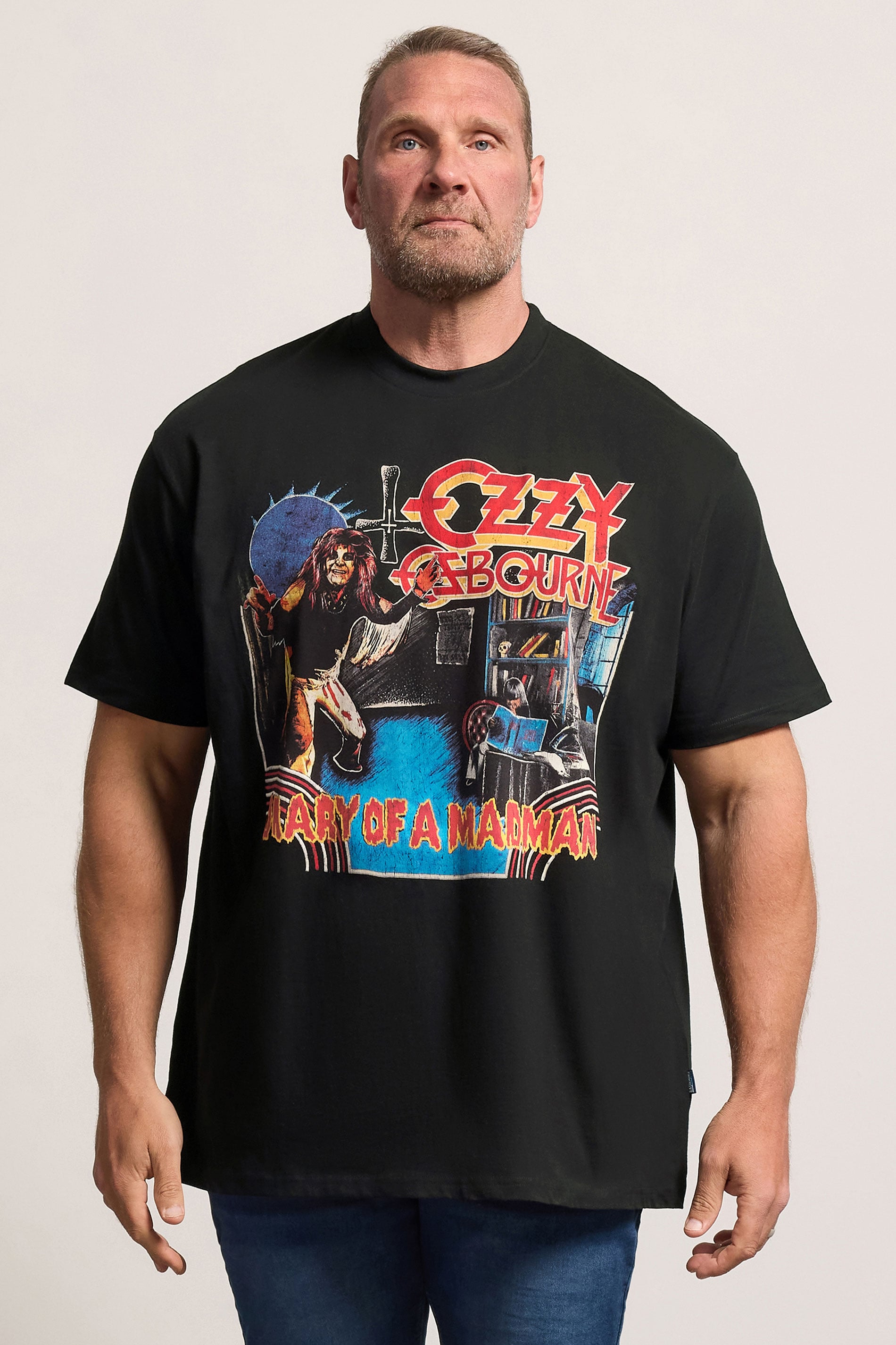 BadRhino Big & Tall Black Extra Long Ozzy Osbourne Graphic T-Shirt | BadRhino 3