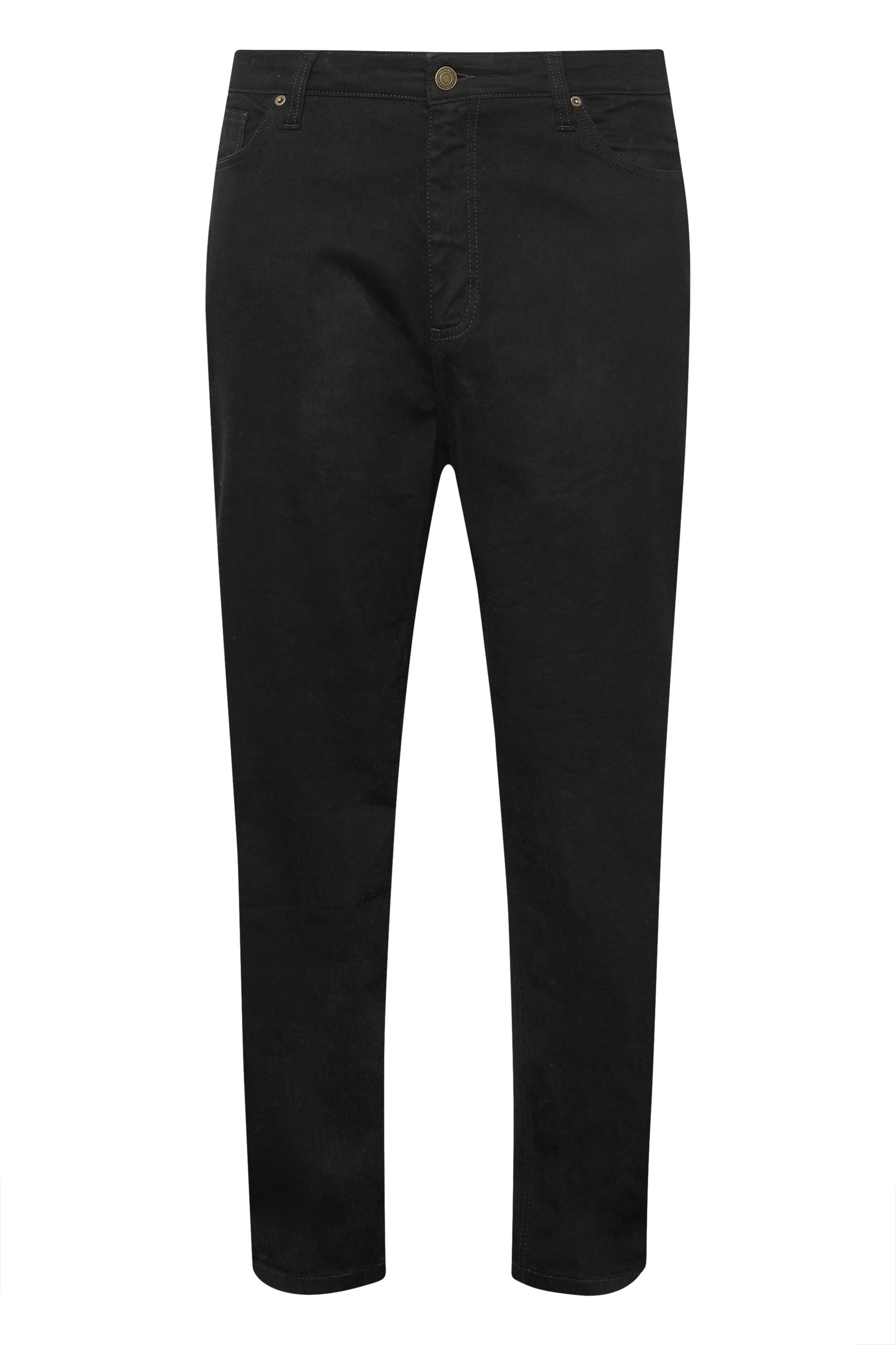 BadRhino Big & Tall Black Tapered Fit Stretch Jeans | BadRhino 5