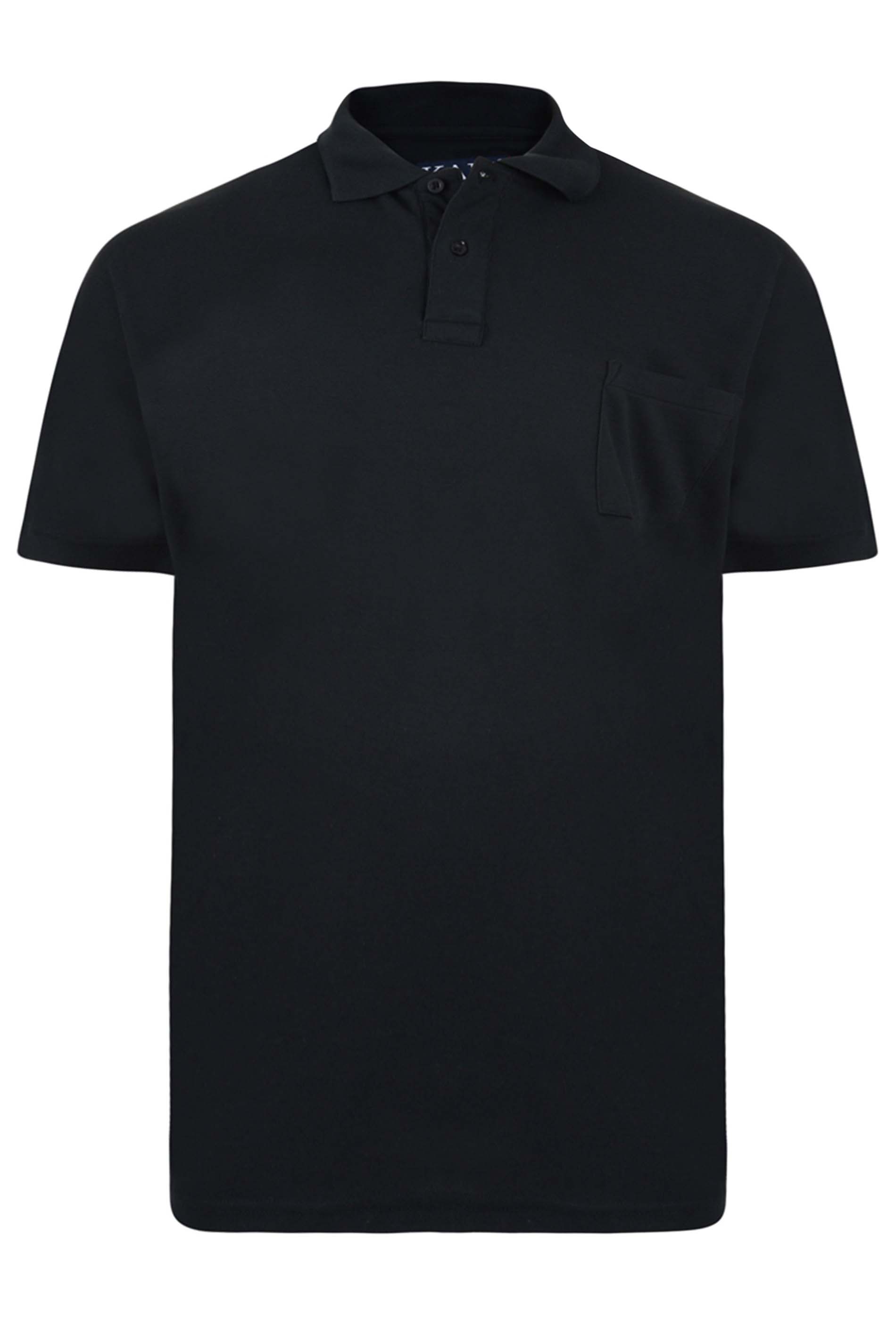 KAM Black Pocket Polo Shirt | BadRhino  2
