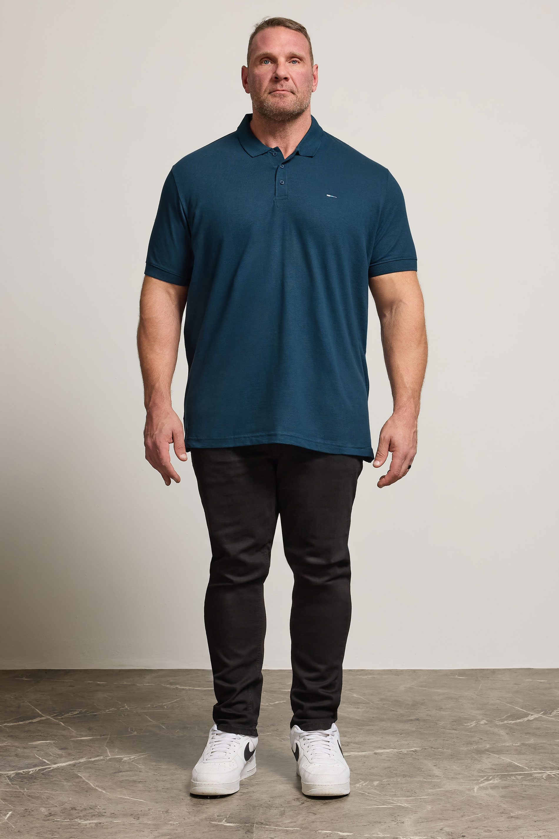 BadRhino Big & Tall 5 PACK Navy Blue & Light Blue Polo Shirts | BadRhino 3