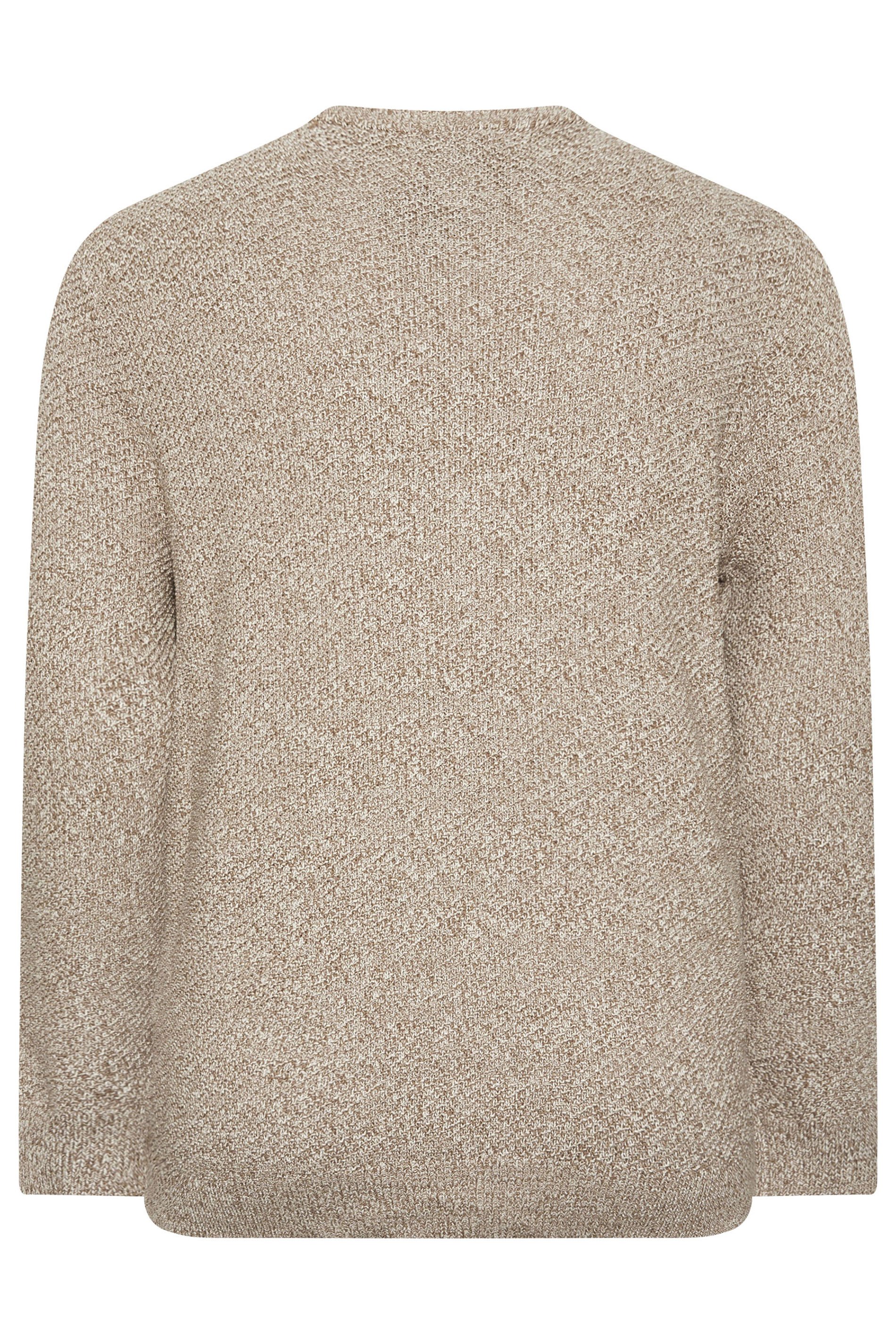 BadRhino Big & Tall Mustard Yellow Crew Neck Knitted Jumper | BadRhino 5