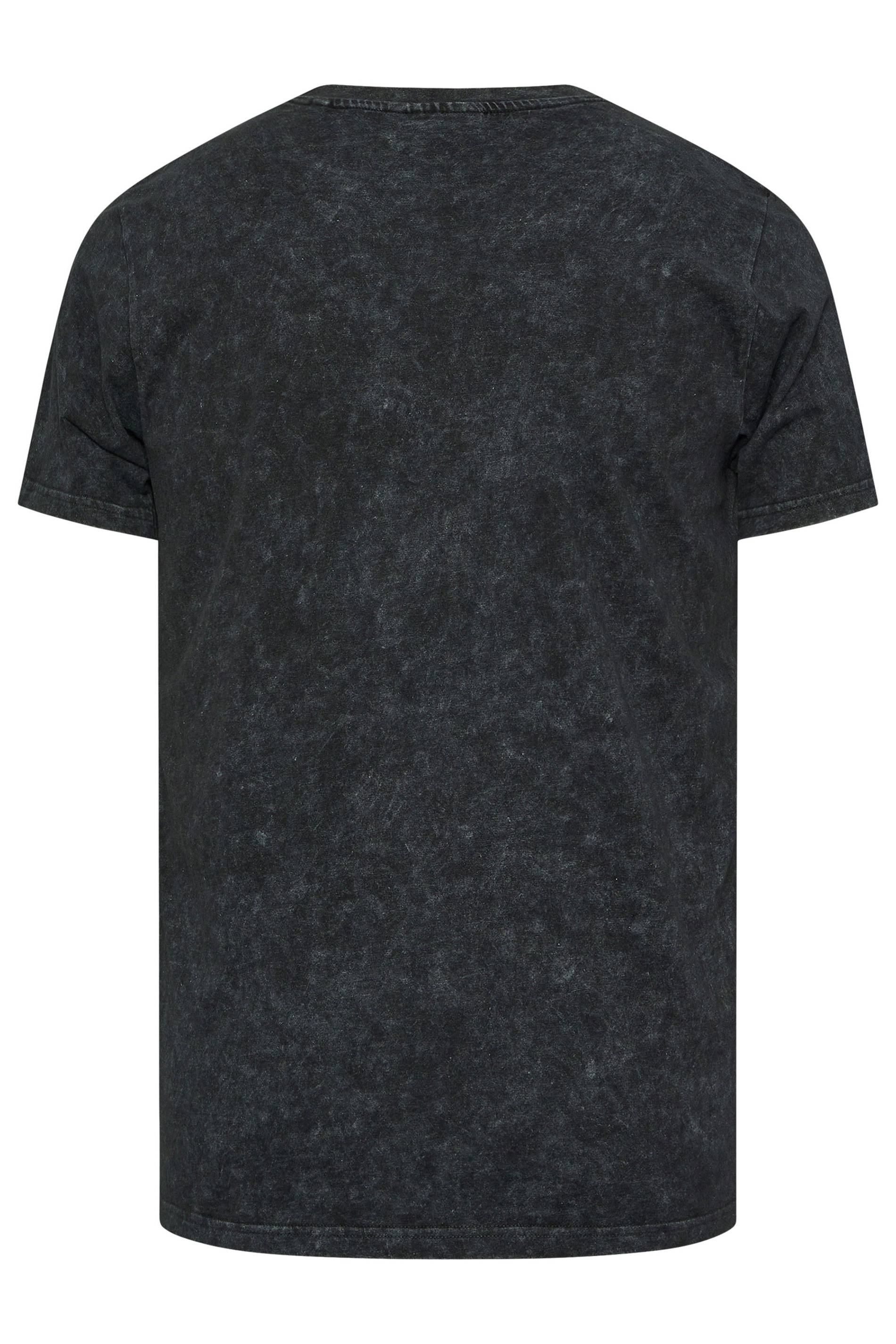 BadRhino Big & Tall Black Acid Wash Printed 'Yellowstone' T-Shirt | BadRhino 7
