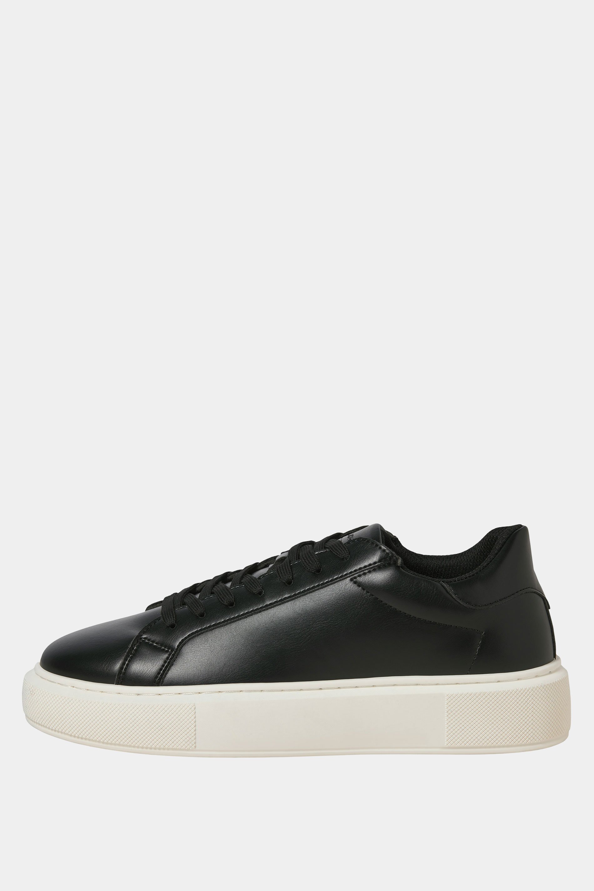 JACK & JONES Black Cupsole PU Trainer | BadRhino 3