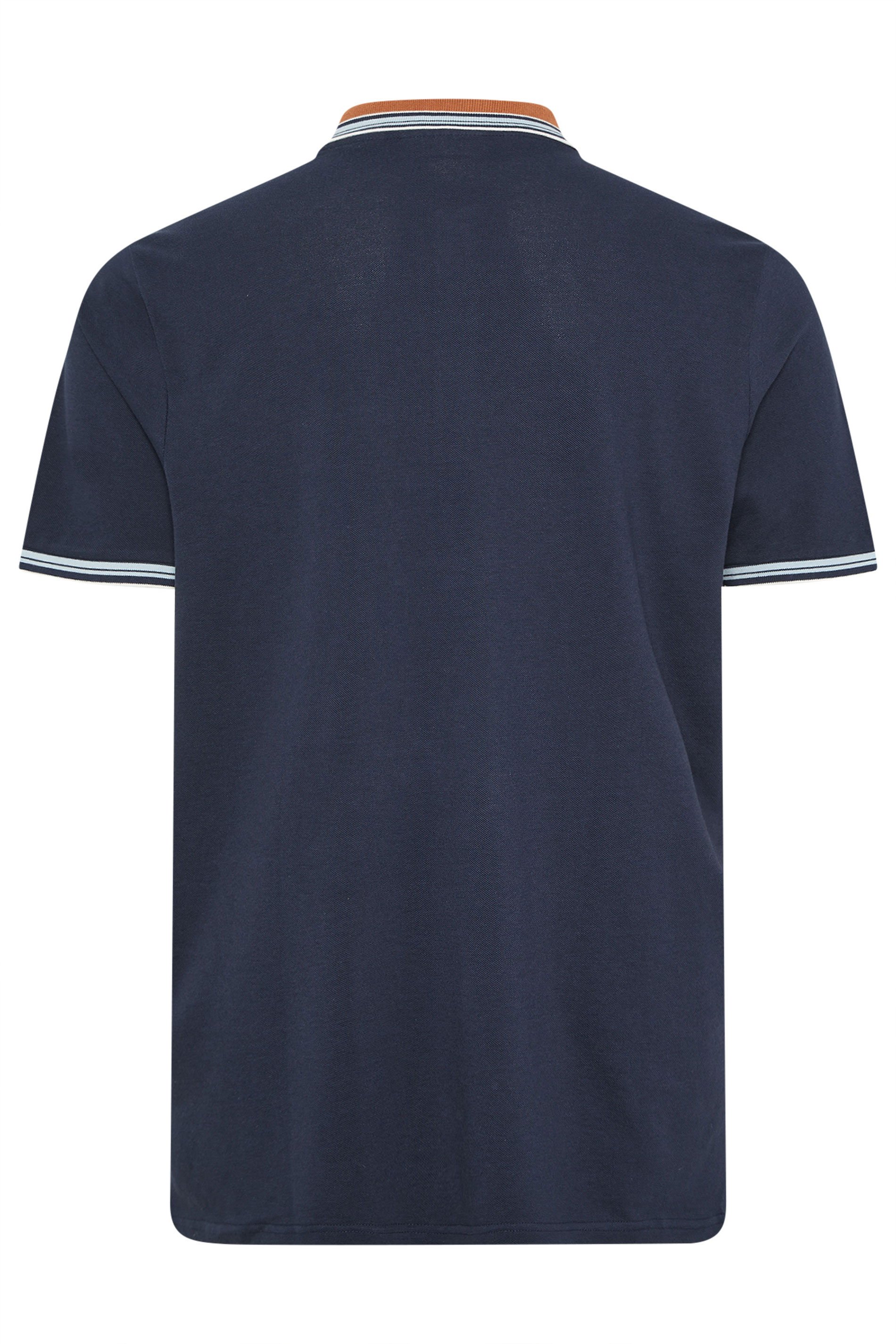 Ben Sherman Big & Tall Navy Blue House Collar Polo shirt | BadRhino 4