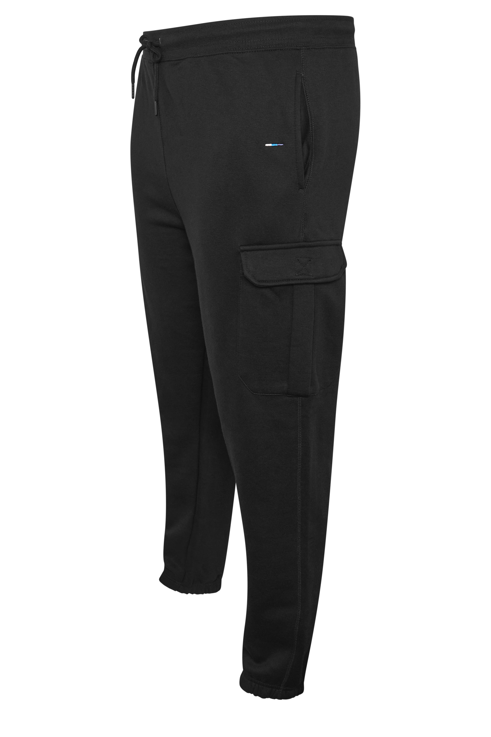 BadRhino Big & Tall Black Essential Cargo Joggers | BadRhino 7
