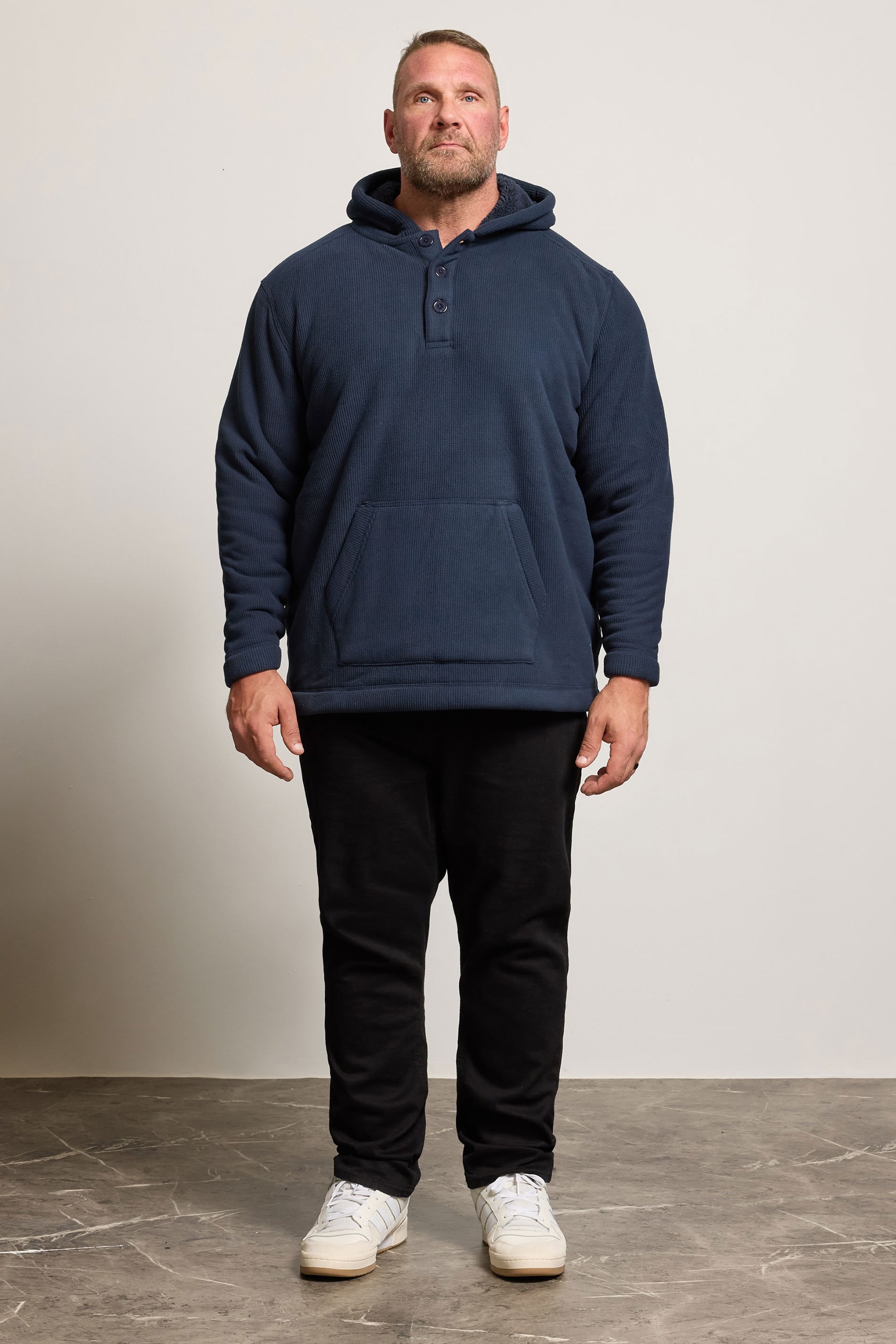 BadRhino Big & Tall Navy Blue Borg Lined Fleece | BadRhino 2