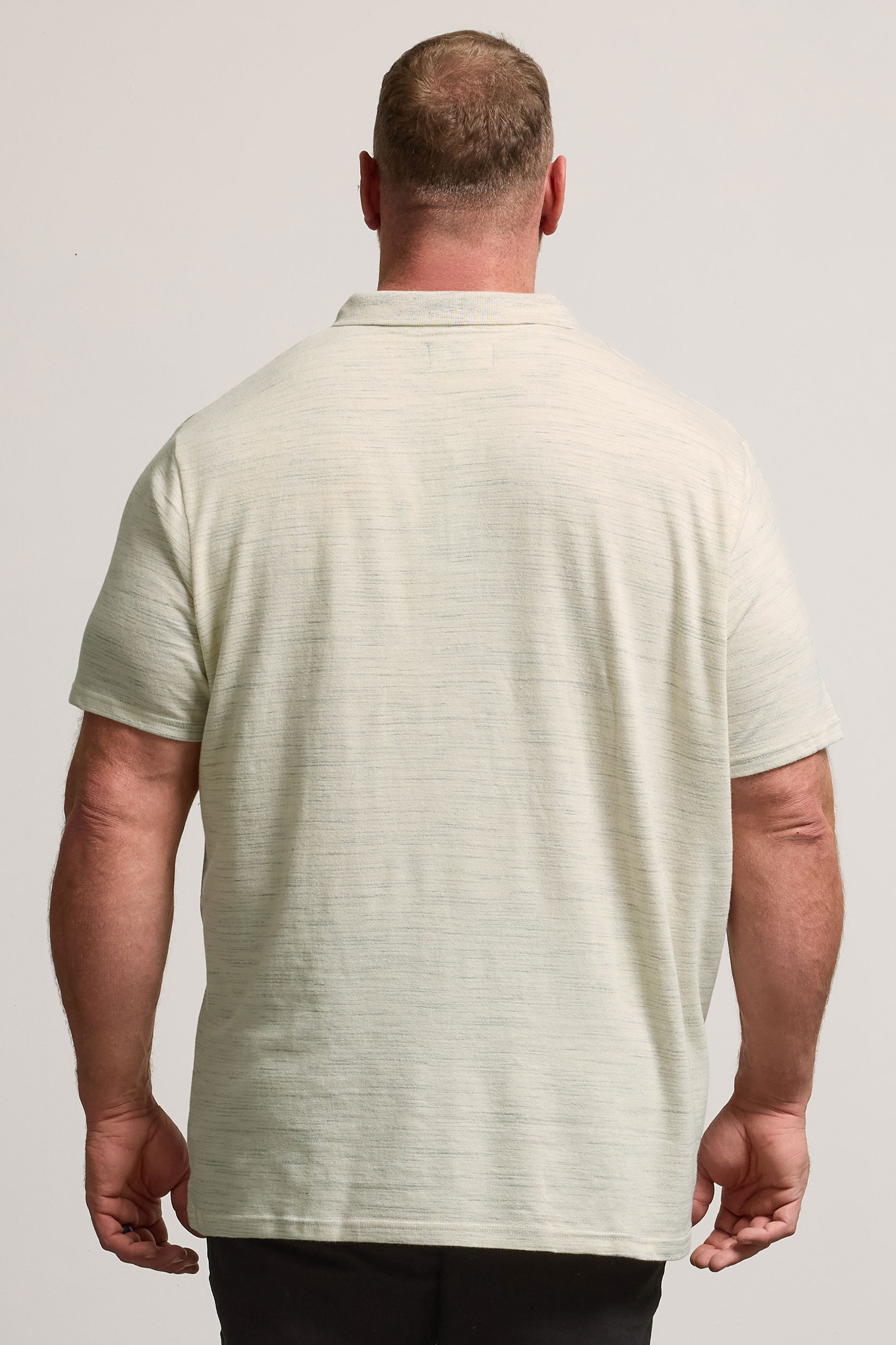 BadRhino Big & Tall Cream Marl Polo Shirt | BadRhino 4