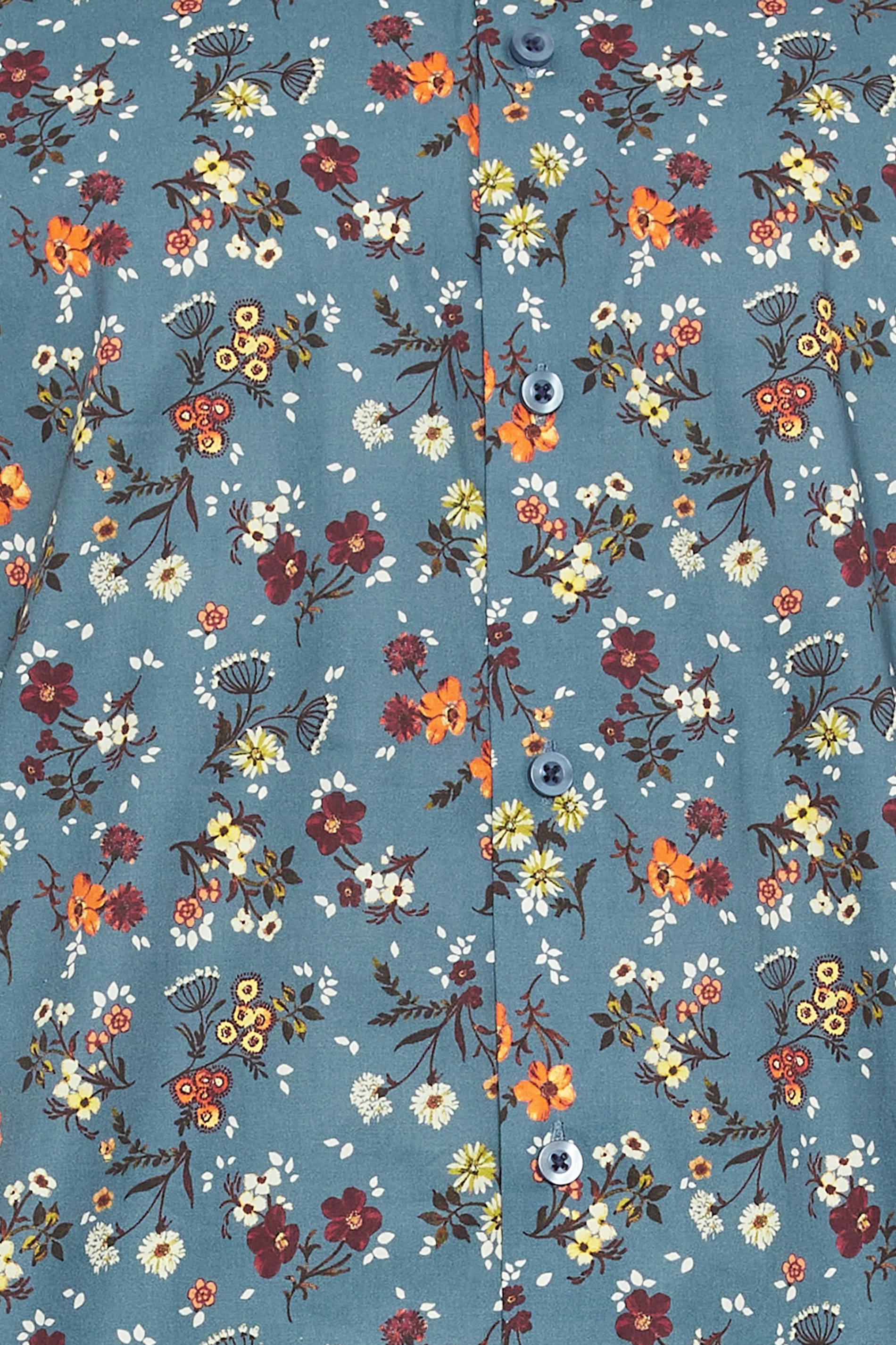 BadRhino Tailoring Big & Tall Premium Blue Floral Print Long Sleeve Shirt | BadRhino 3