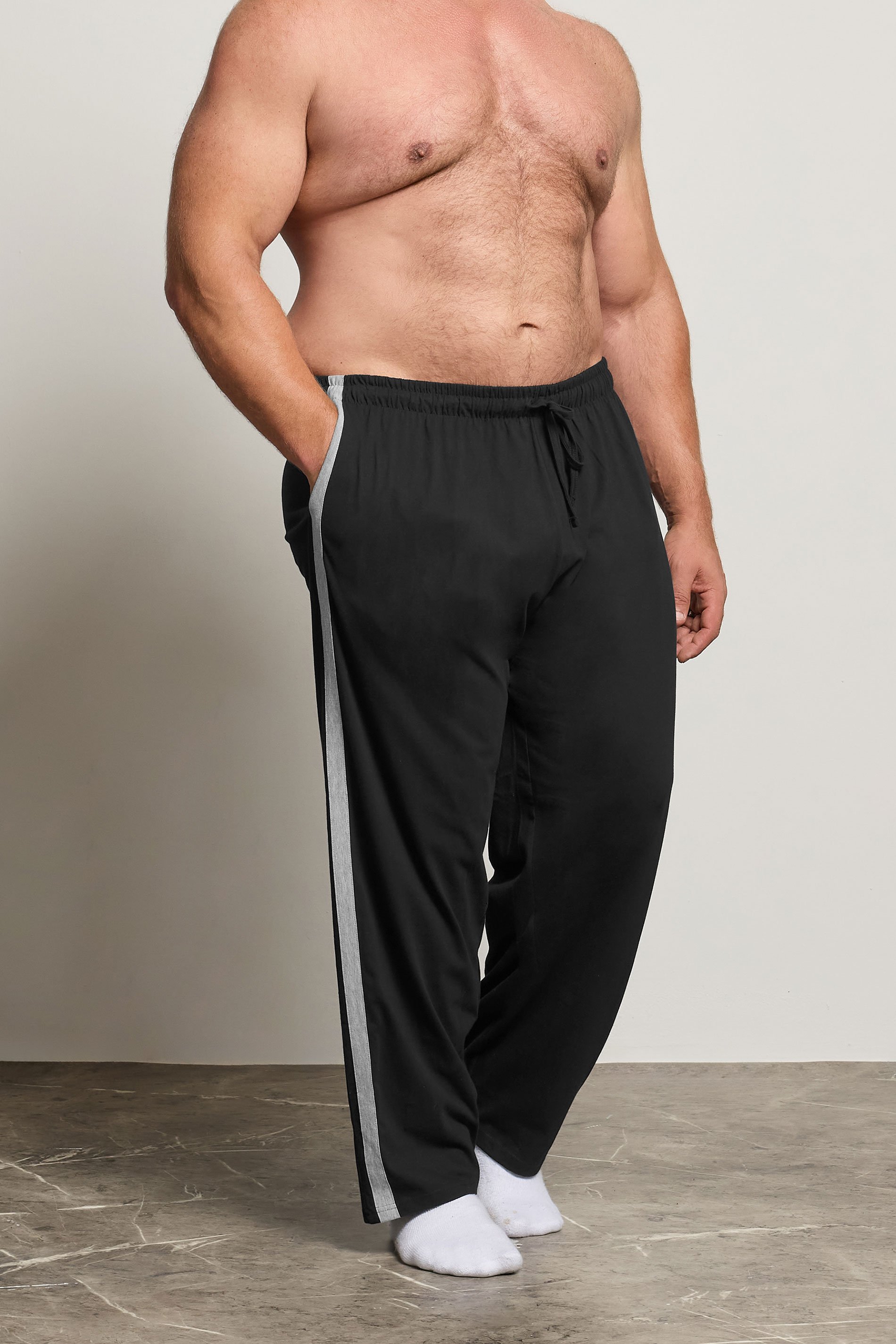 BadRhino Big & Tall Black Lightweight Lounge Joggers 1