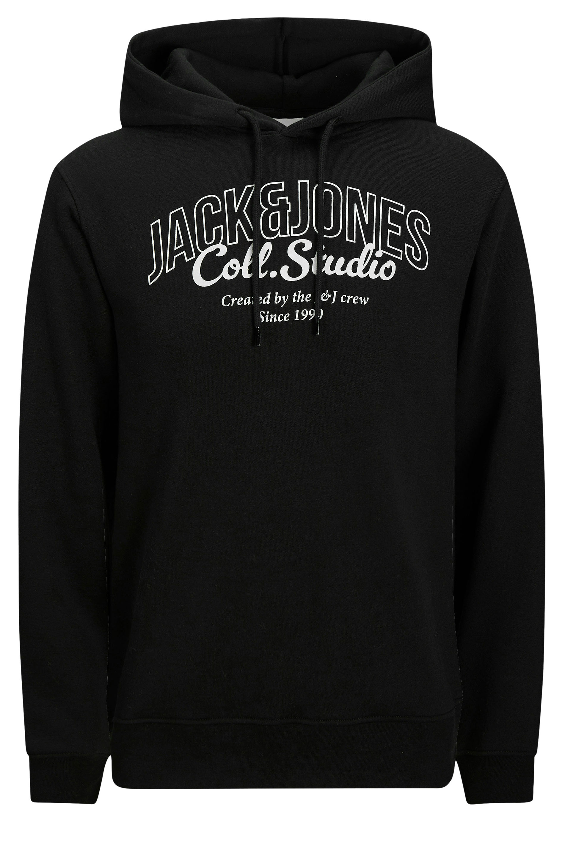 JACK & JONES Big & Tall Black Printed Hoodie | BadRhino 3