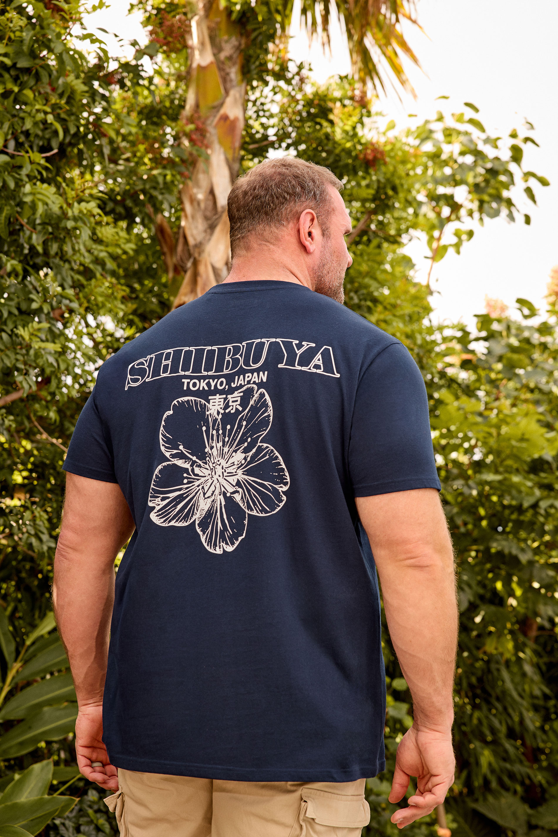 BadRhino Big & Tall Navy Blue 'Shibuya Tokyo' Graphic T-Shirt | BadRhino  3