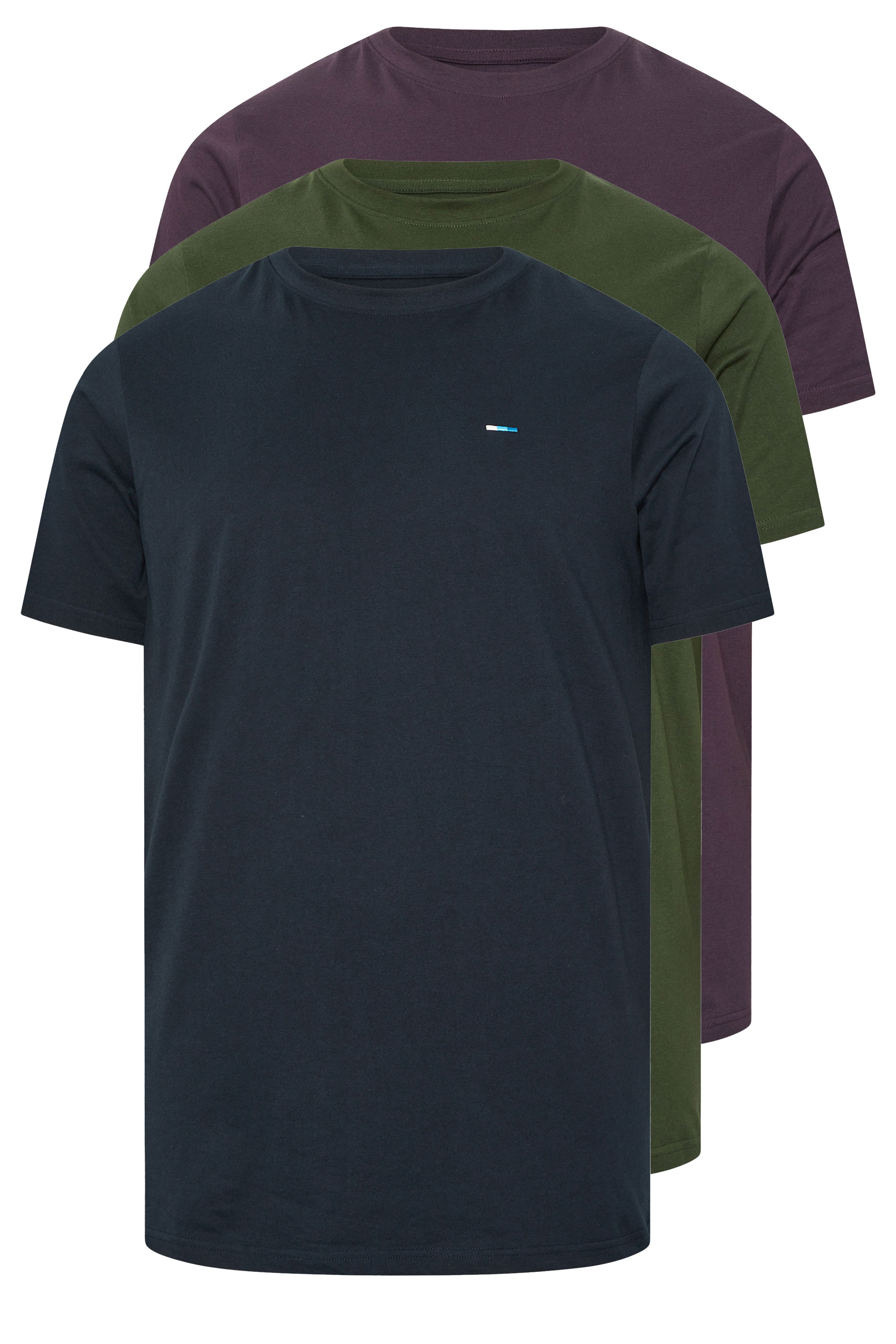 BadRhino Big & Tall 3 PACK Purple & Green Longline Core T-Shirts | BadRhino 6