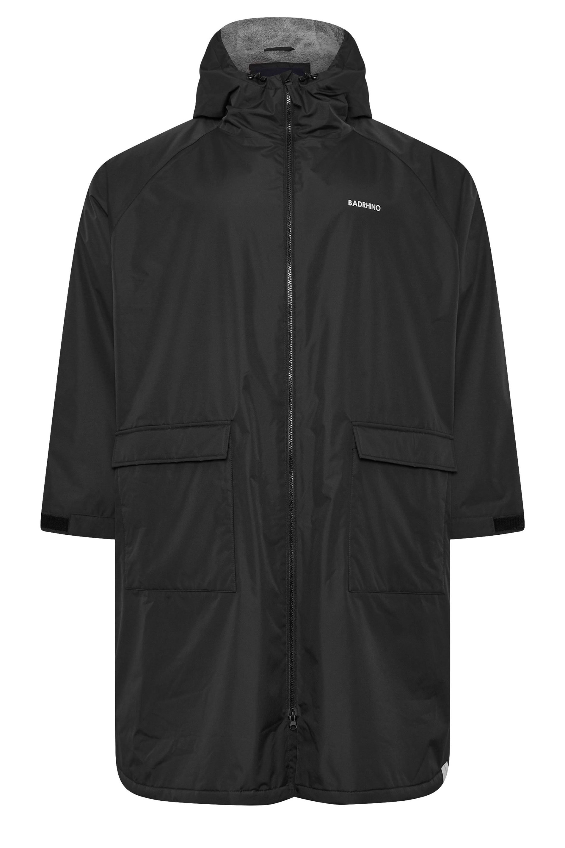 BadRhino Big & Tall Black Waterproof Sherpa Lined Changing Robe | BadRhino 3