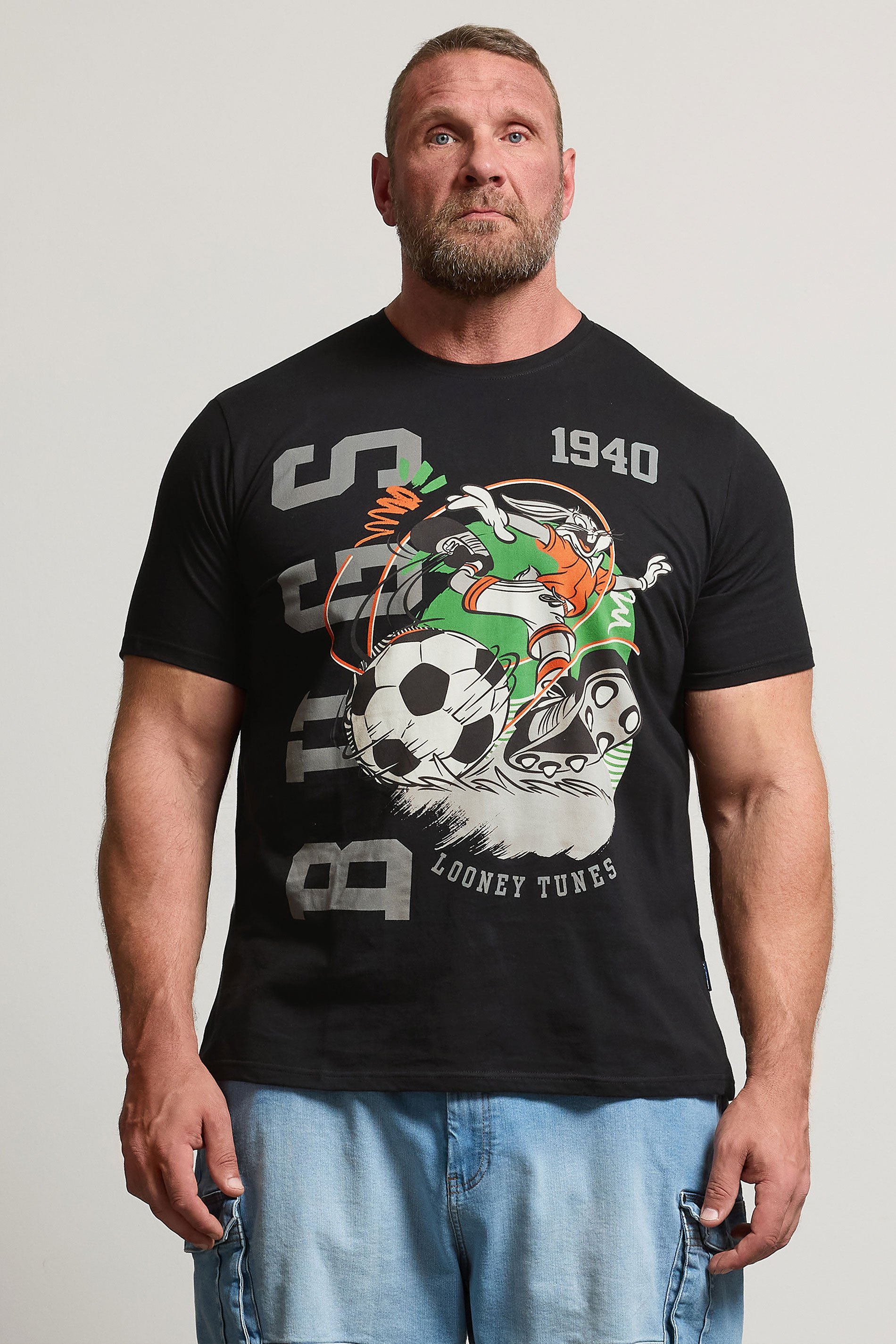 BadRhino Big & Tall Black Bugs Bunny Graphic T-Shirt | BadRhino 1