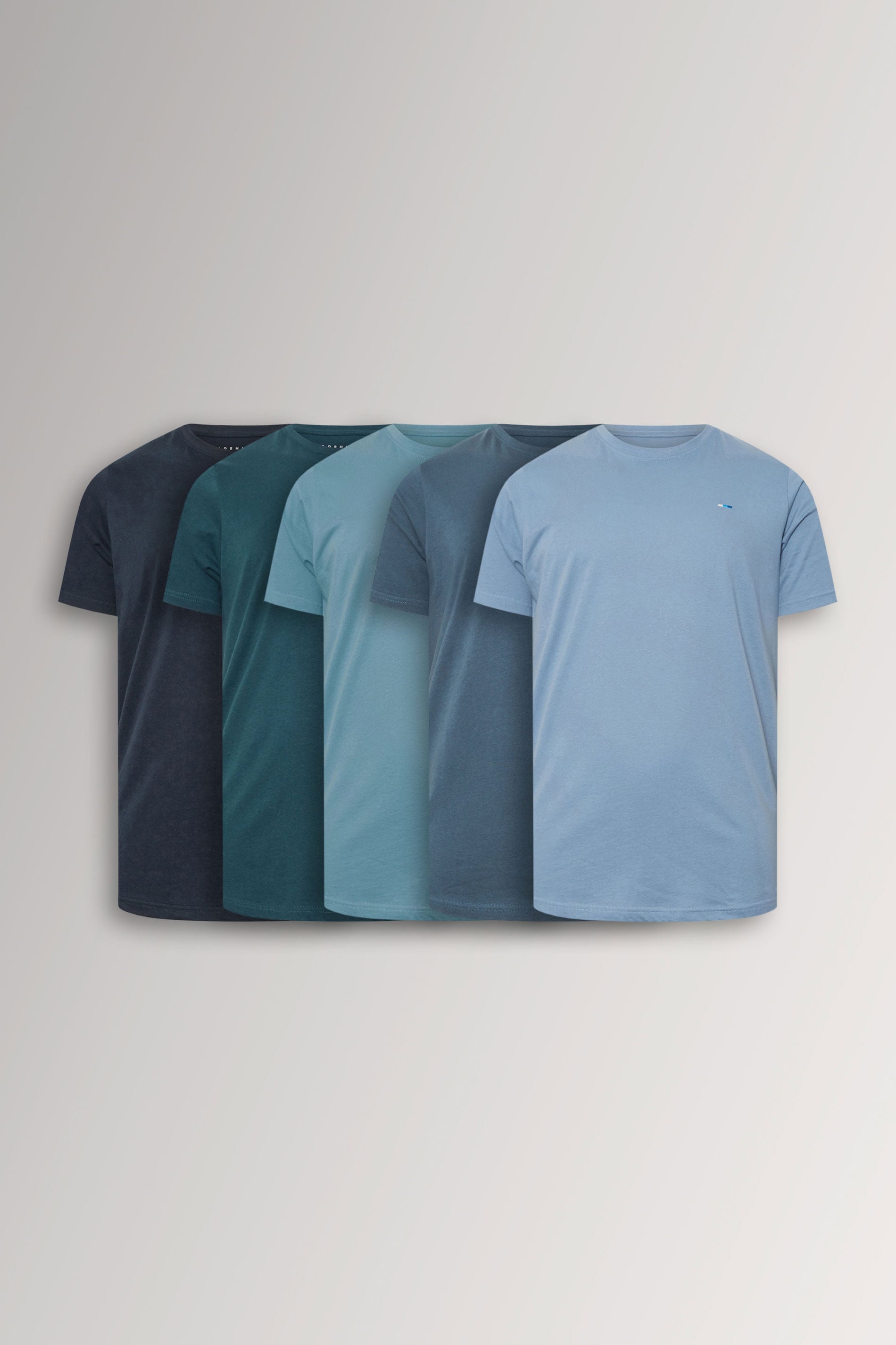 BadRhino Big & Tall 5 PACK Navy Blue & Blue Core T-Shirts | BadRhino 3