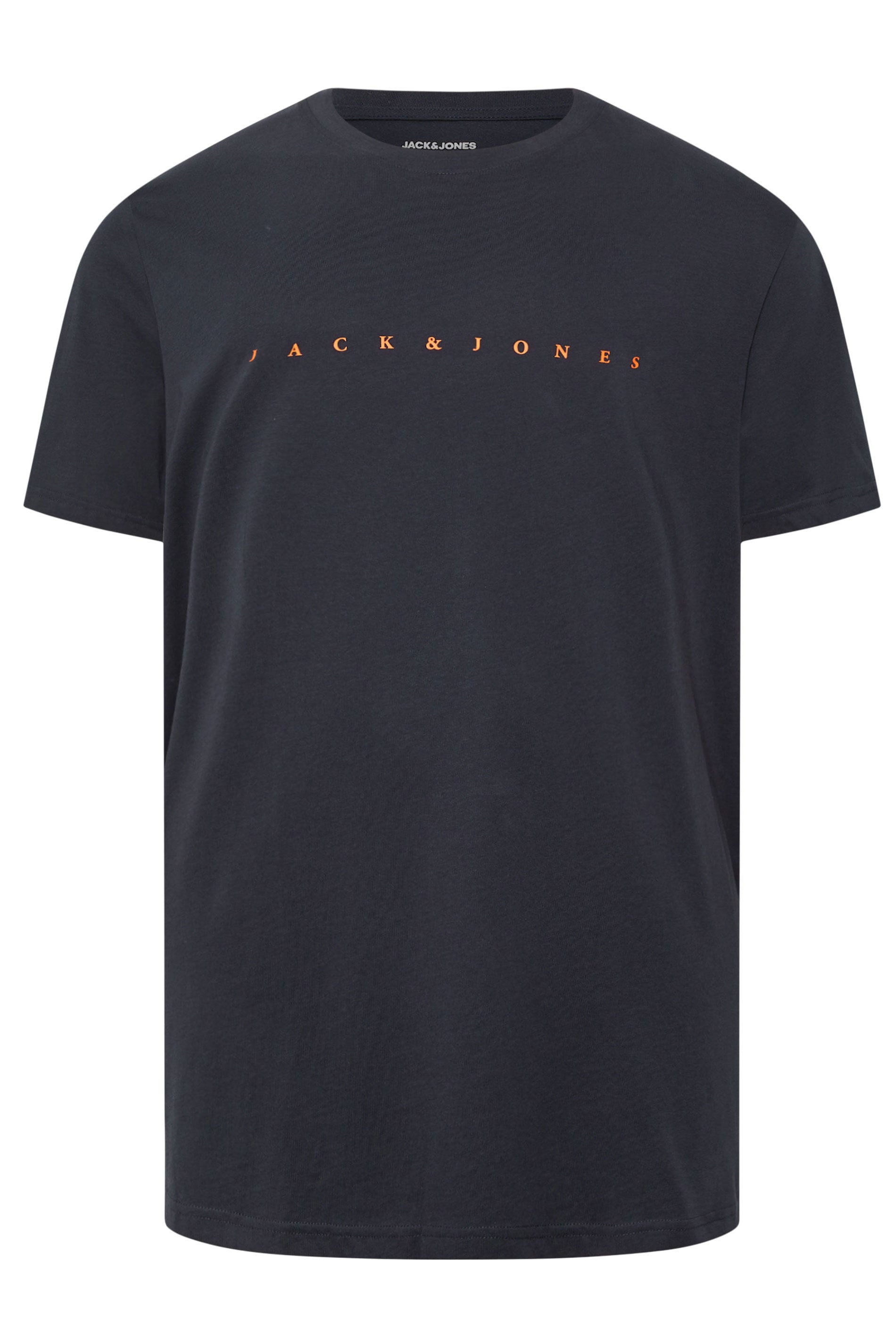 JACK & JONES Big & Tall Dark Navy Blue Slogan T-Shirt | BadRhino 2