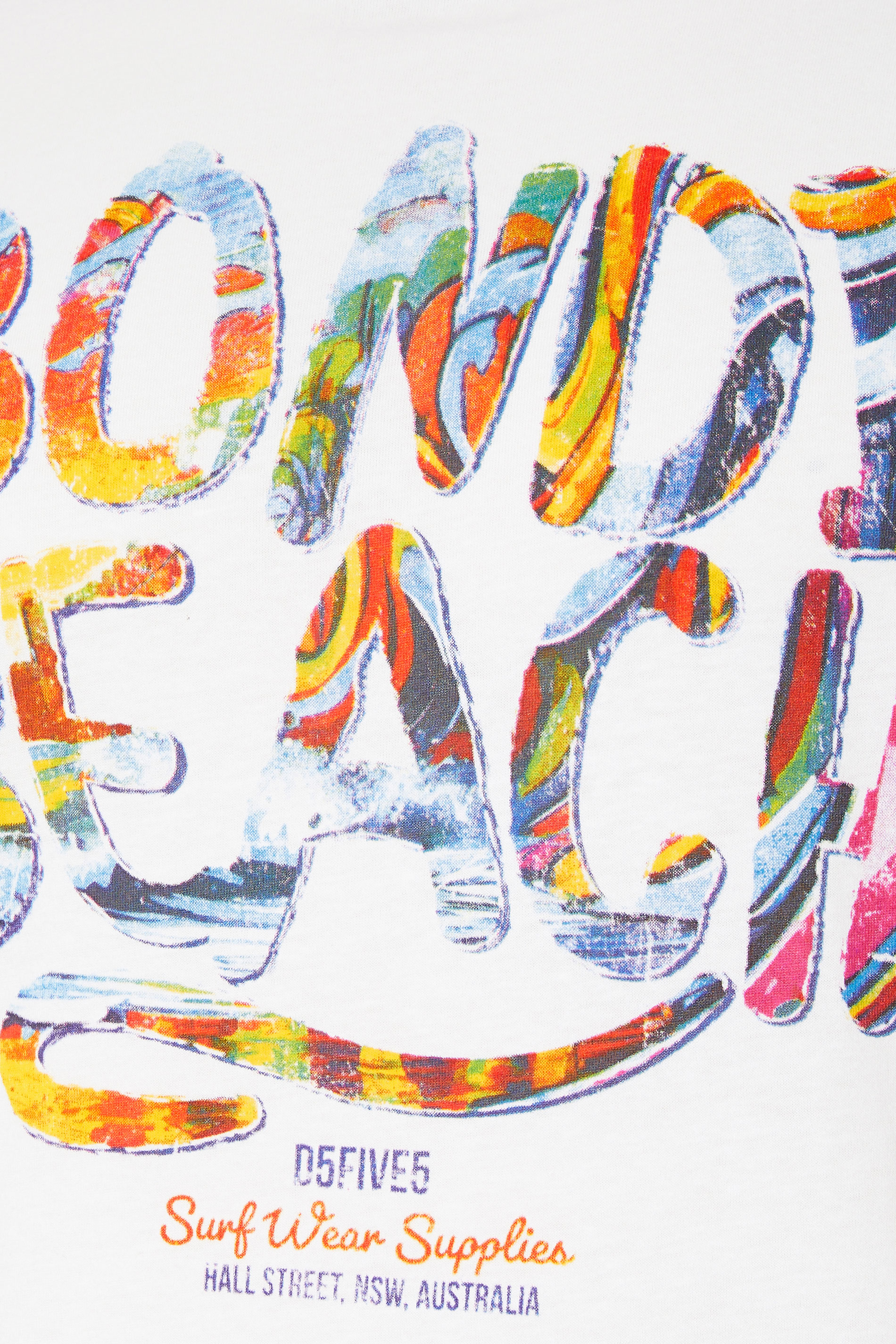 D555 Big & Tall White 'Bondi Beach' T-Shirt | BadRhino 2