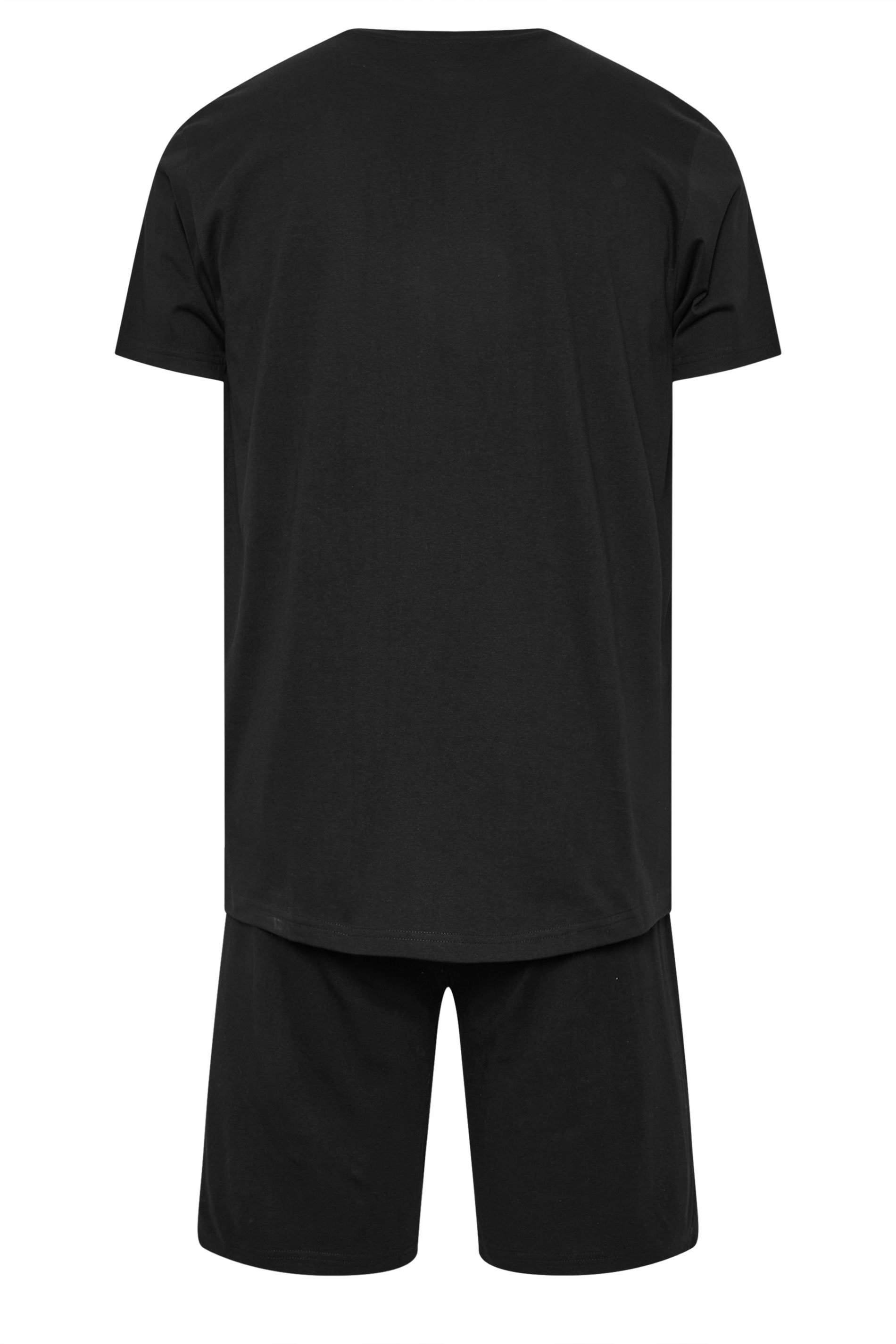 BadRhino Big & Tall Black Lounge Shorts & T-Shirt Set | BadRhino 7