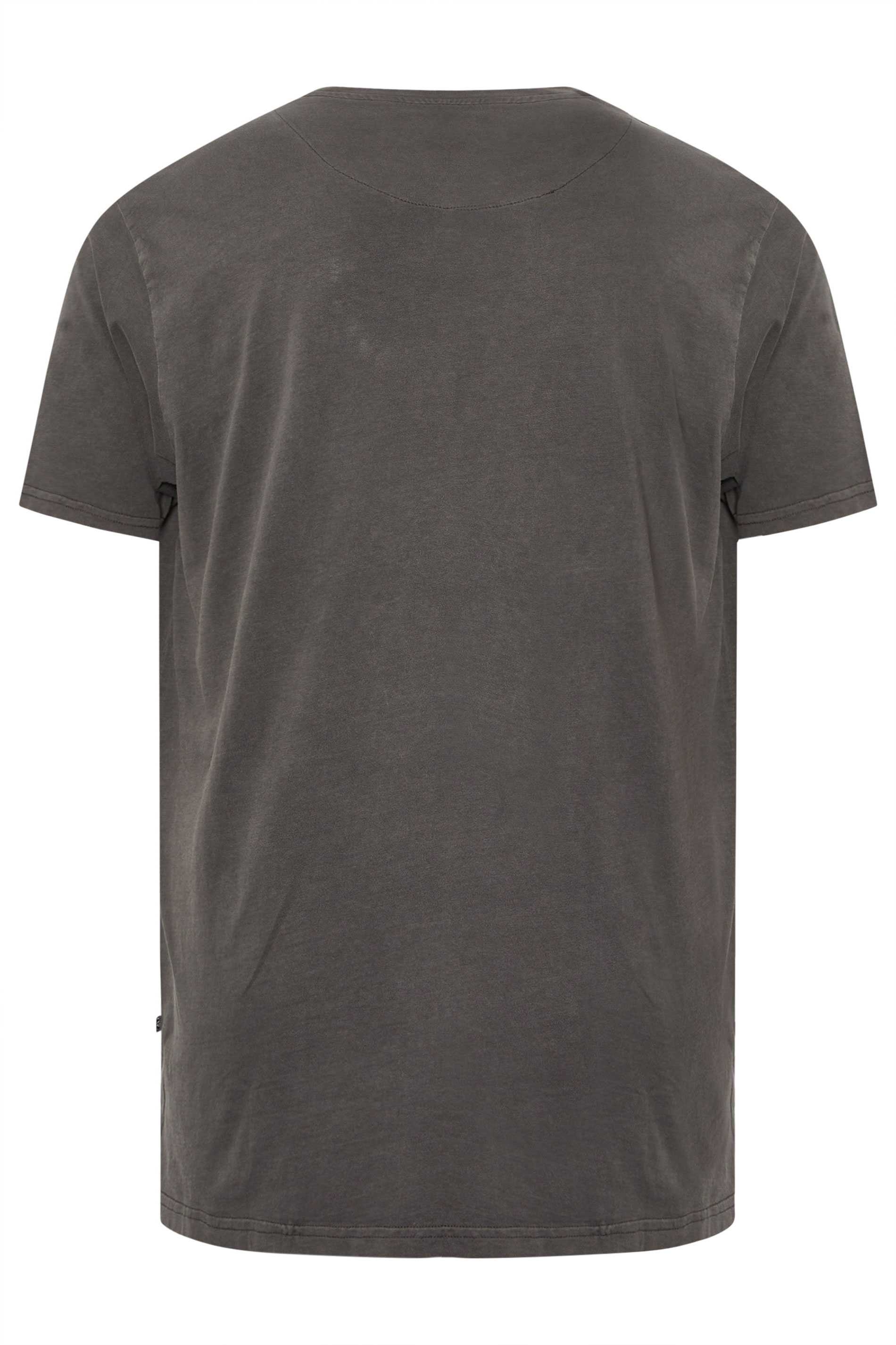 KAM Big & Tall Washed Black 'Skull & Eagle' T-Shirt | BadRhino 3