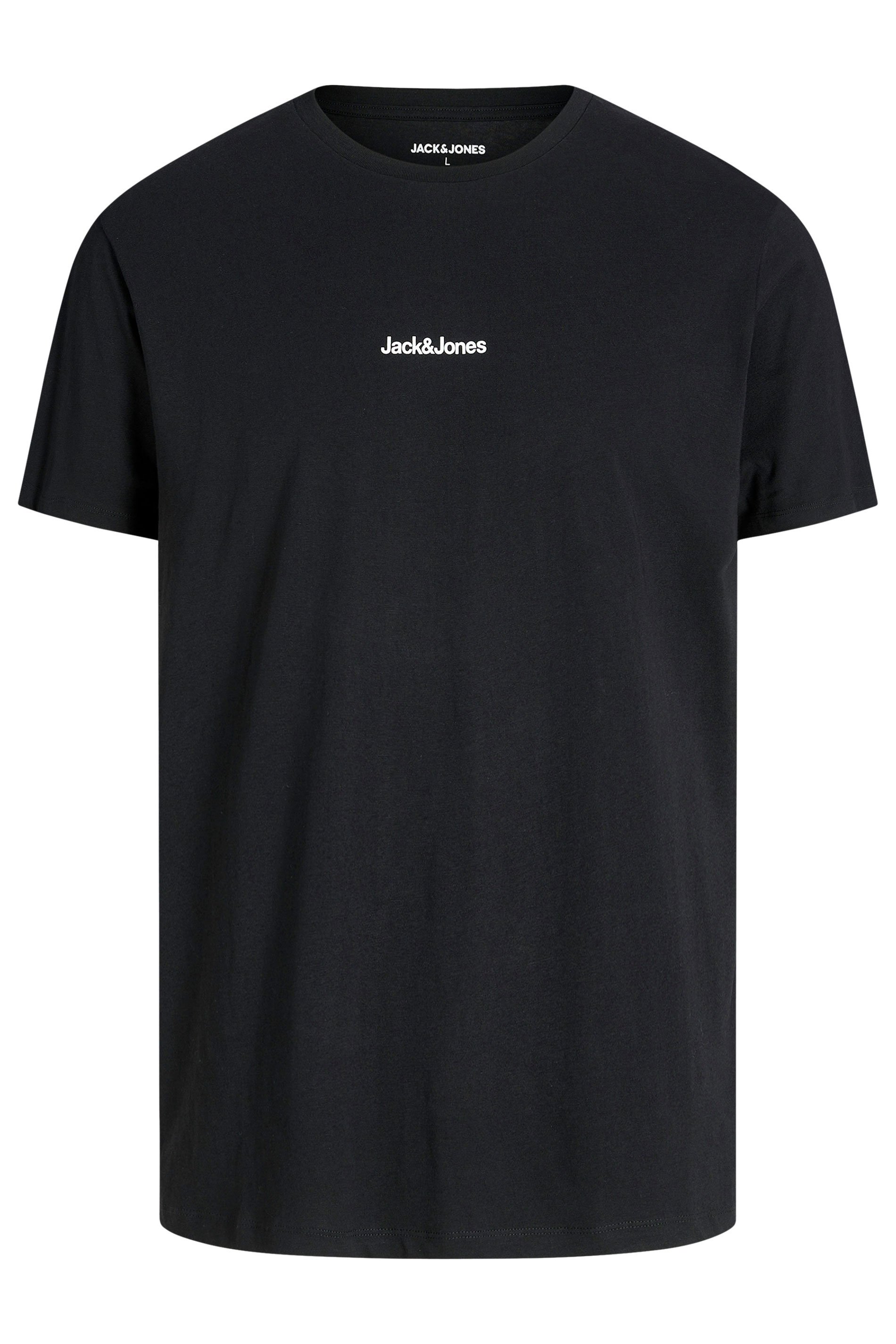 JACK & JONES Big & Tall Black Crew Neck Graphic T-Shirt 4