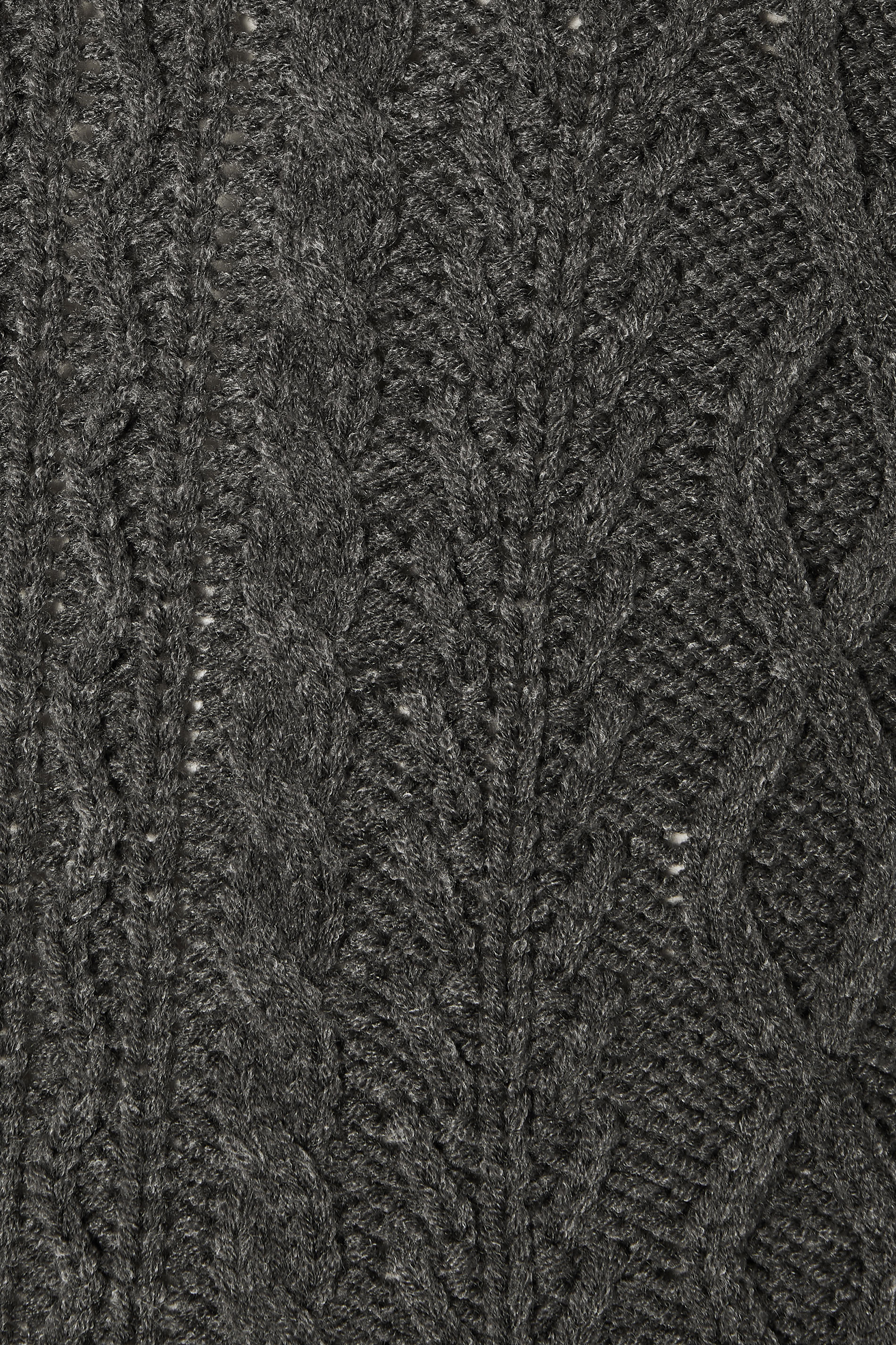 BadRhino Big & Tall Charcoal Grey Crew Neck Cable Knit Jumper | BadRhino 7