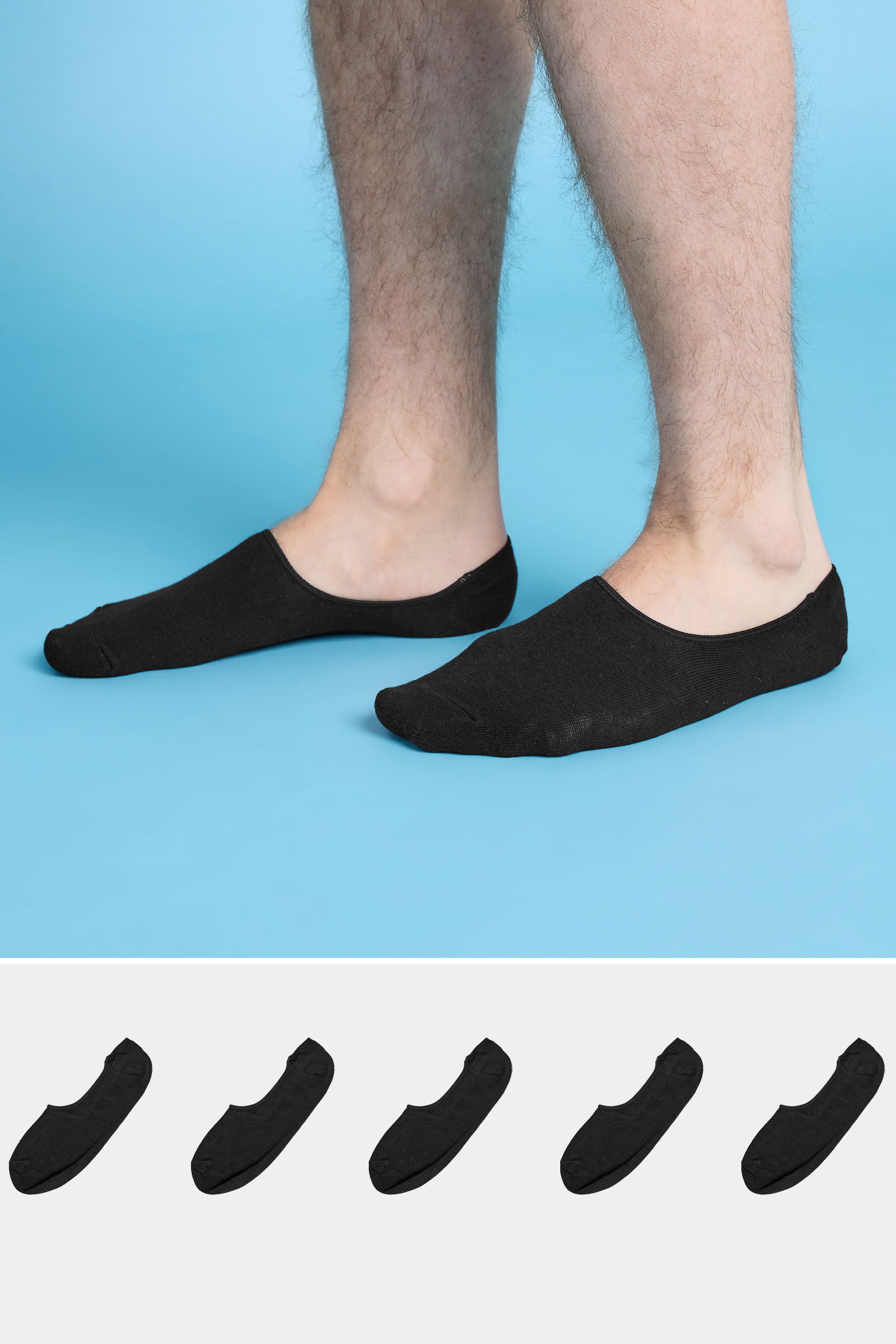 JACK & JONES 5 Pack Black Short Trainer Socks | BadRhino 1