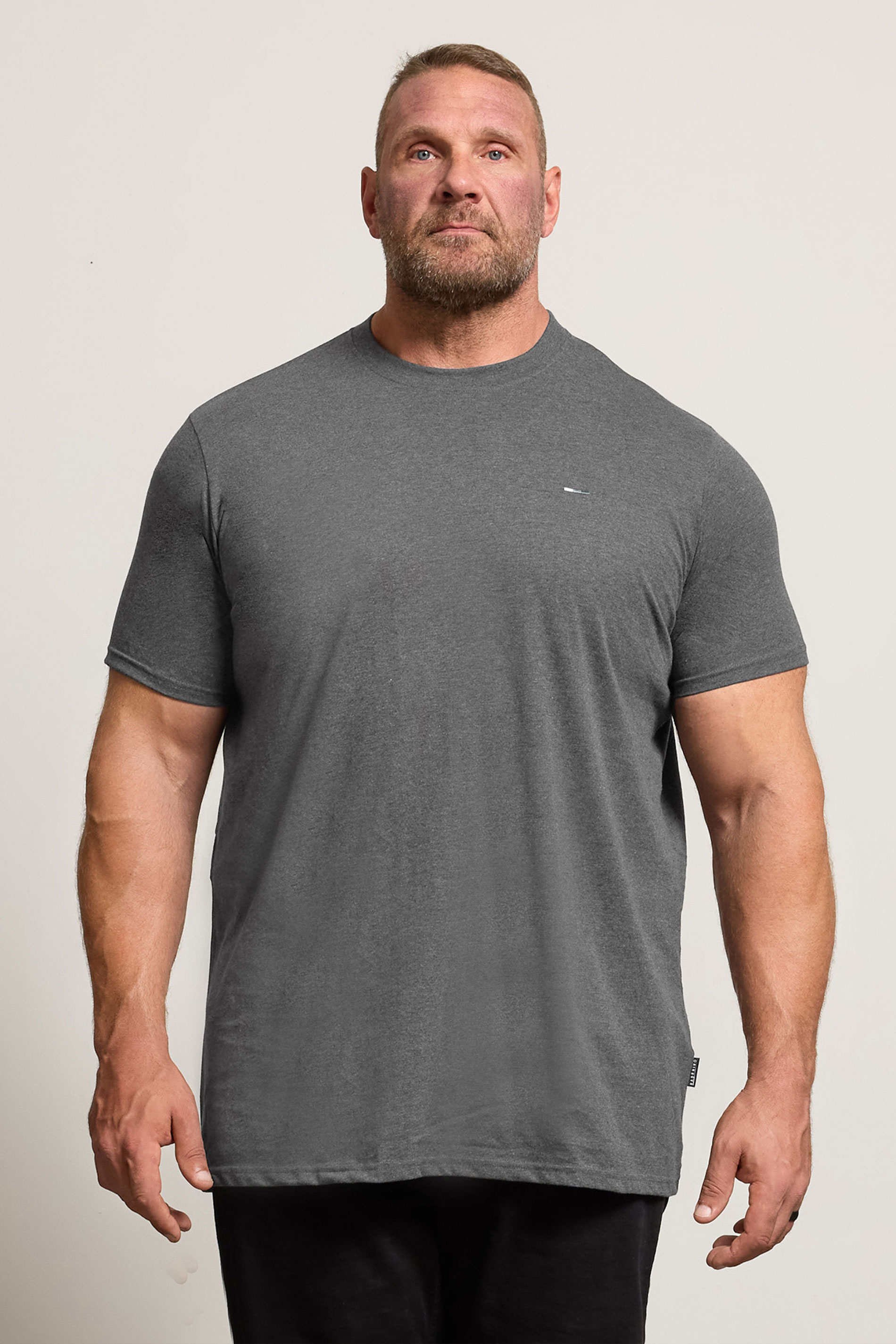 BadRhino Big & Tall Charcoal Grey Extra Long Core T-Shirt | BadRhino 1