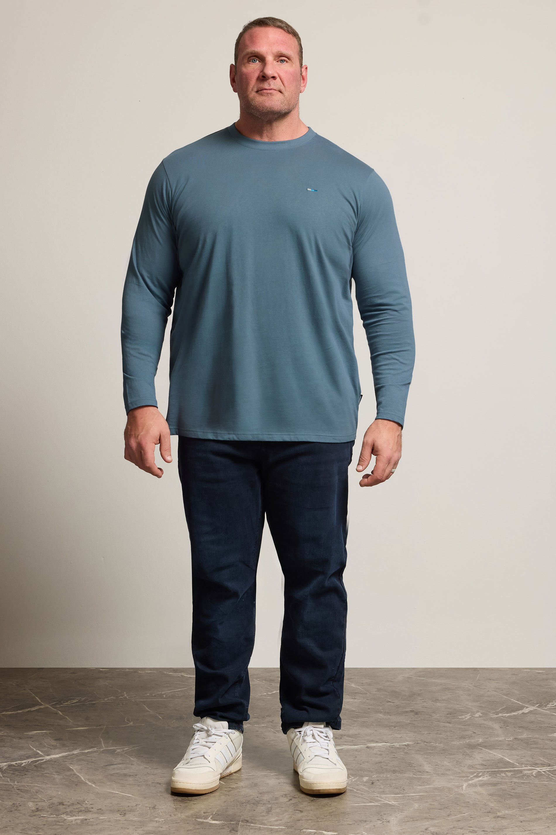 BadRhino Big & Tall Petrol Blue Core Long Sleeve T-Shirt | BadRhino 2
