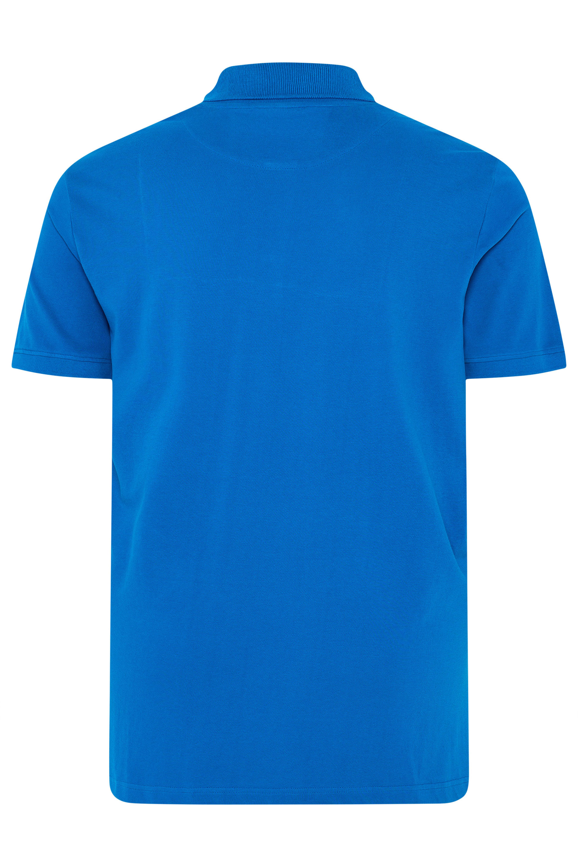 BadRhino Big & Tall Blue & Yellow Contrast Polo Shirt | BadRhino 7