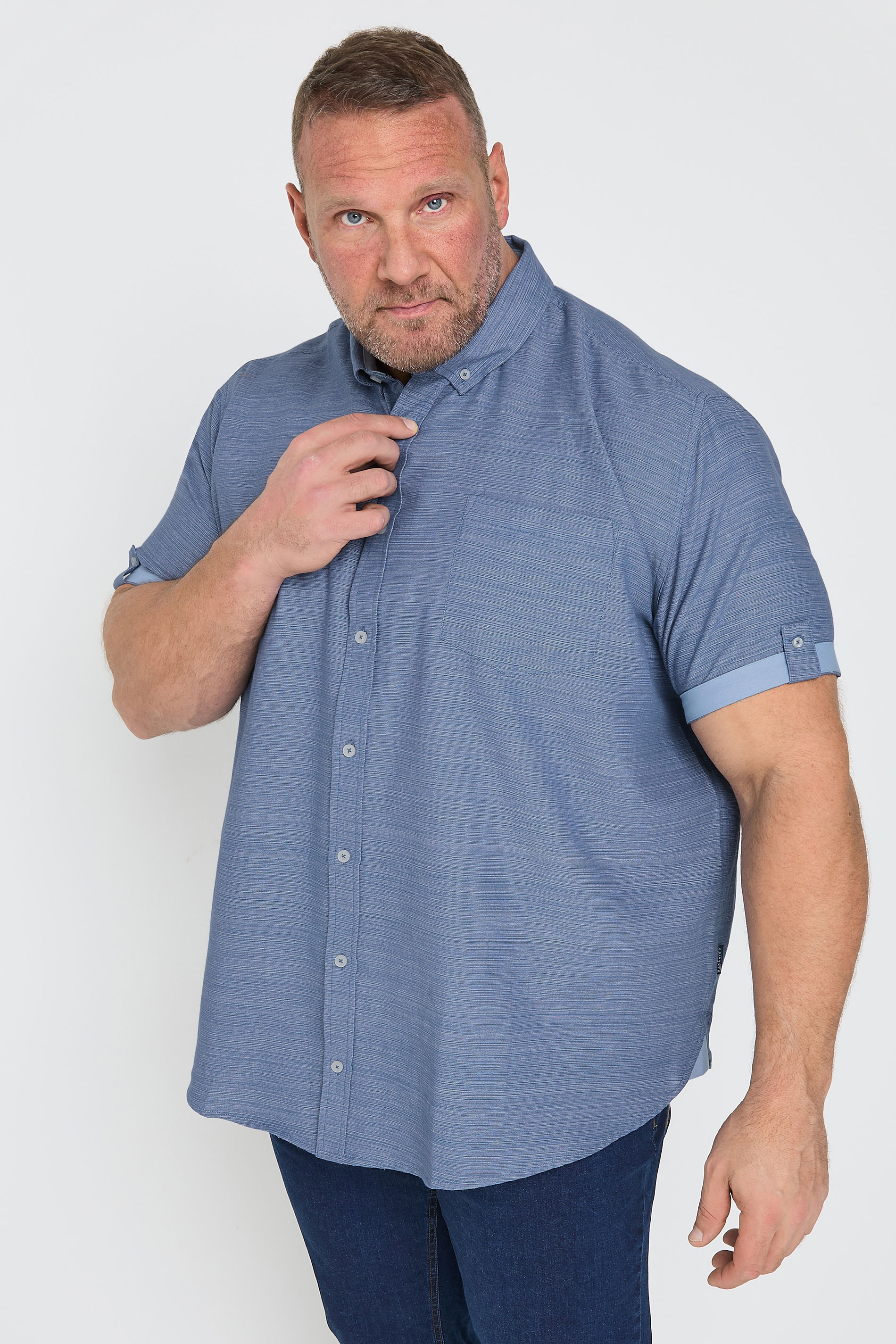 BadRhino Big & Tall Airforce Blue Slub Shirt | BadRhino 2