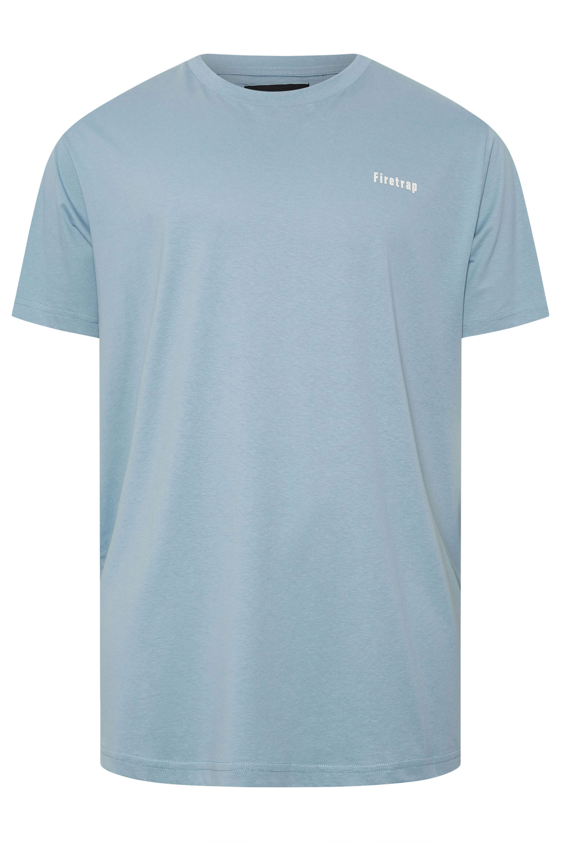 FIRETRAP Big & Tall 3 PACK Khaki Green & Blue T-Shirts | BadRhino 4