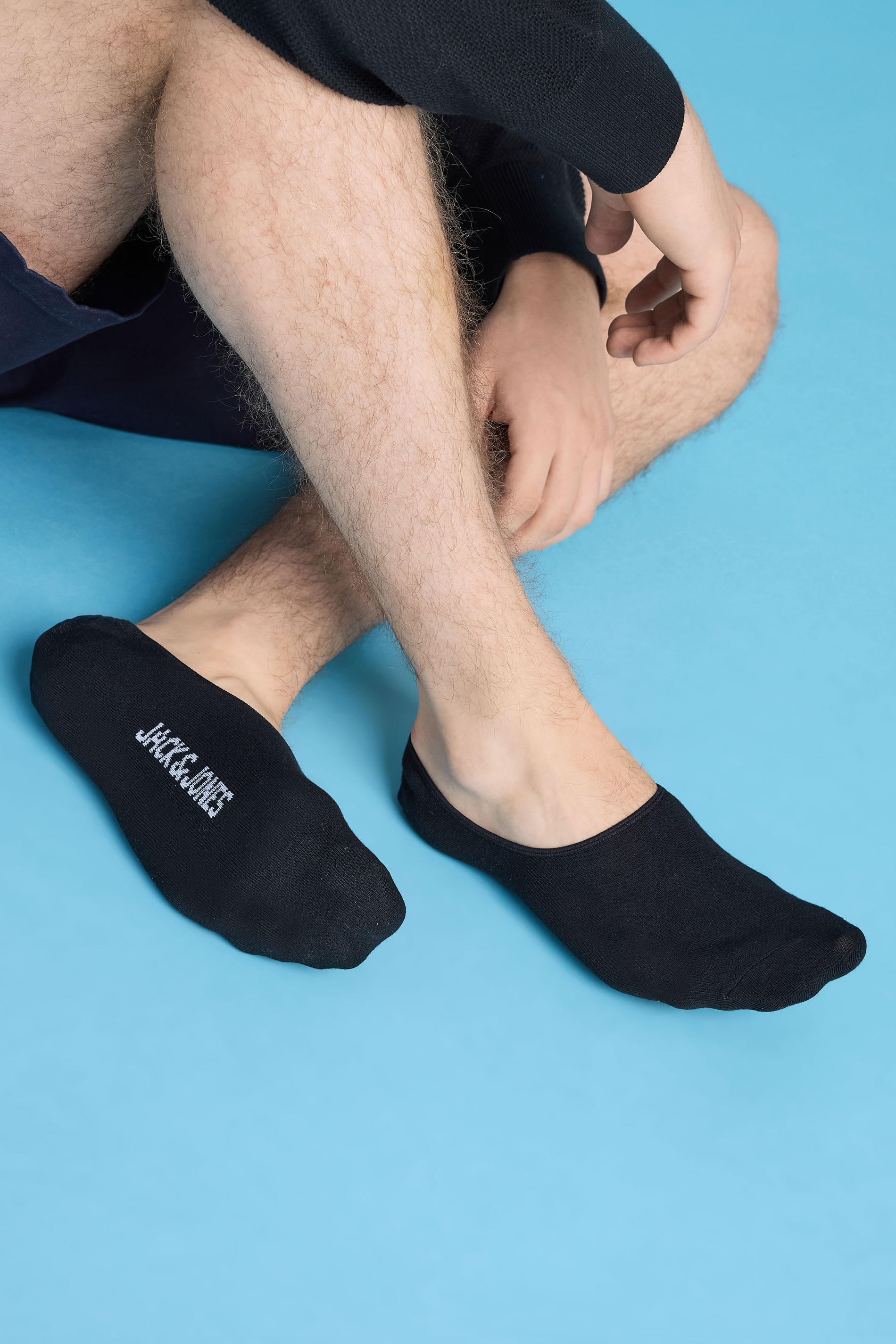JACK & JONES 3 Pack Black Invisible Trainer Socks | BadRhino 2