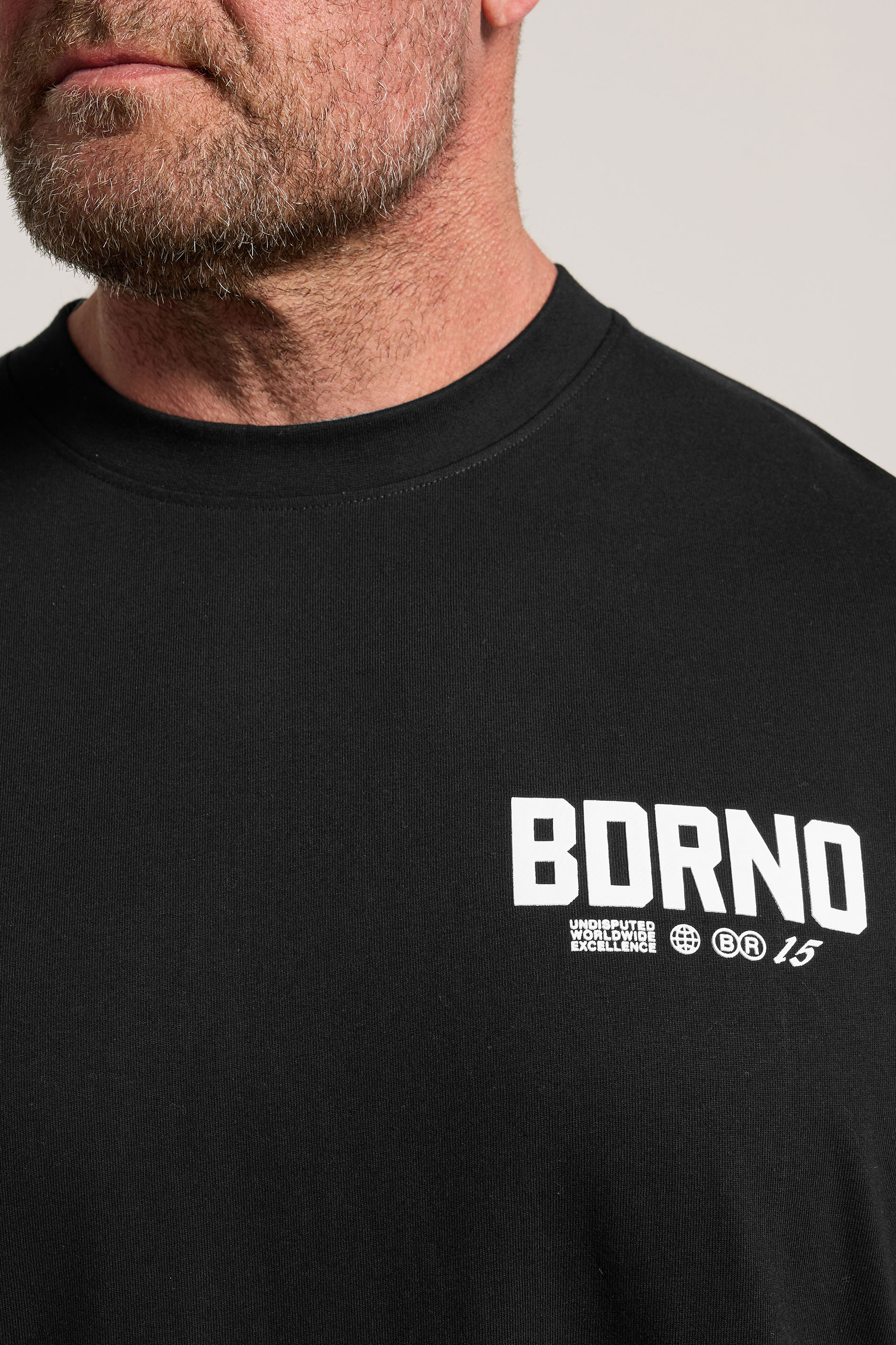 BDRNO Premium Big & Tall Black Logo T-Shirt | BadRhino 5
