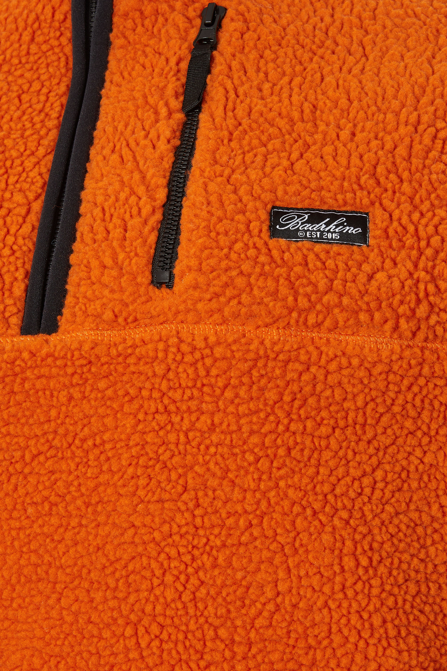 BadRhino Big & Tall Orange Sherpa Quarter Zip Fleece | BadRhino 7