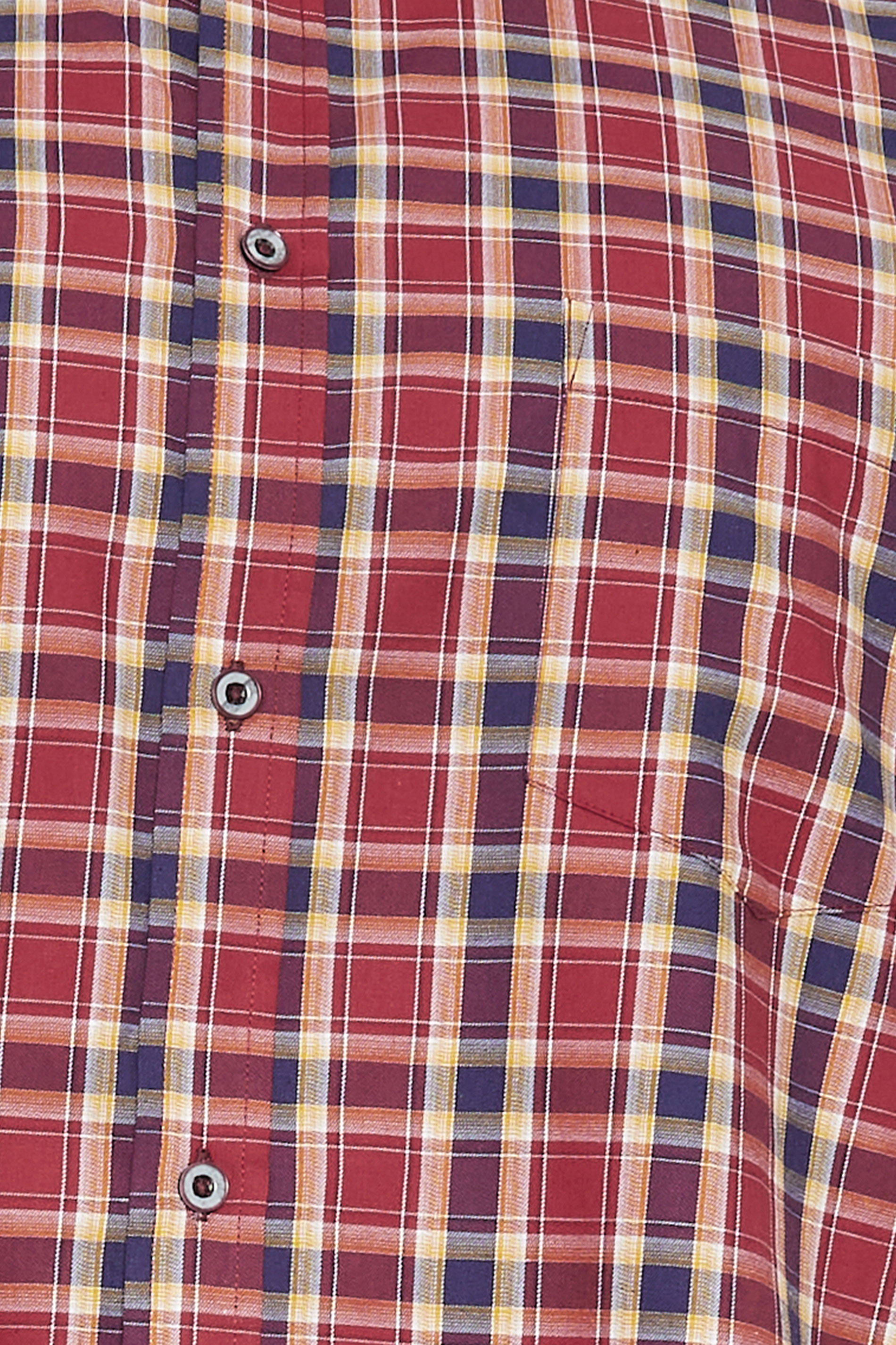 KAM Big & Tall Red Multi Short Sleeve Check Shirt | BadRhino 2