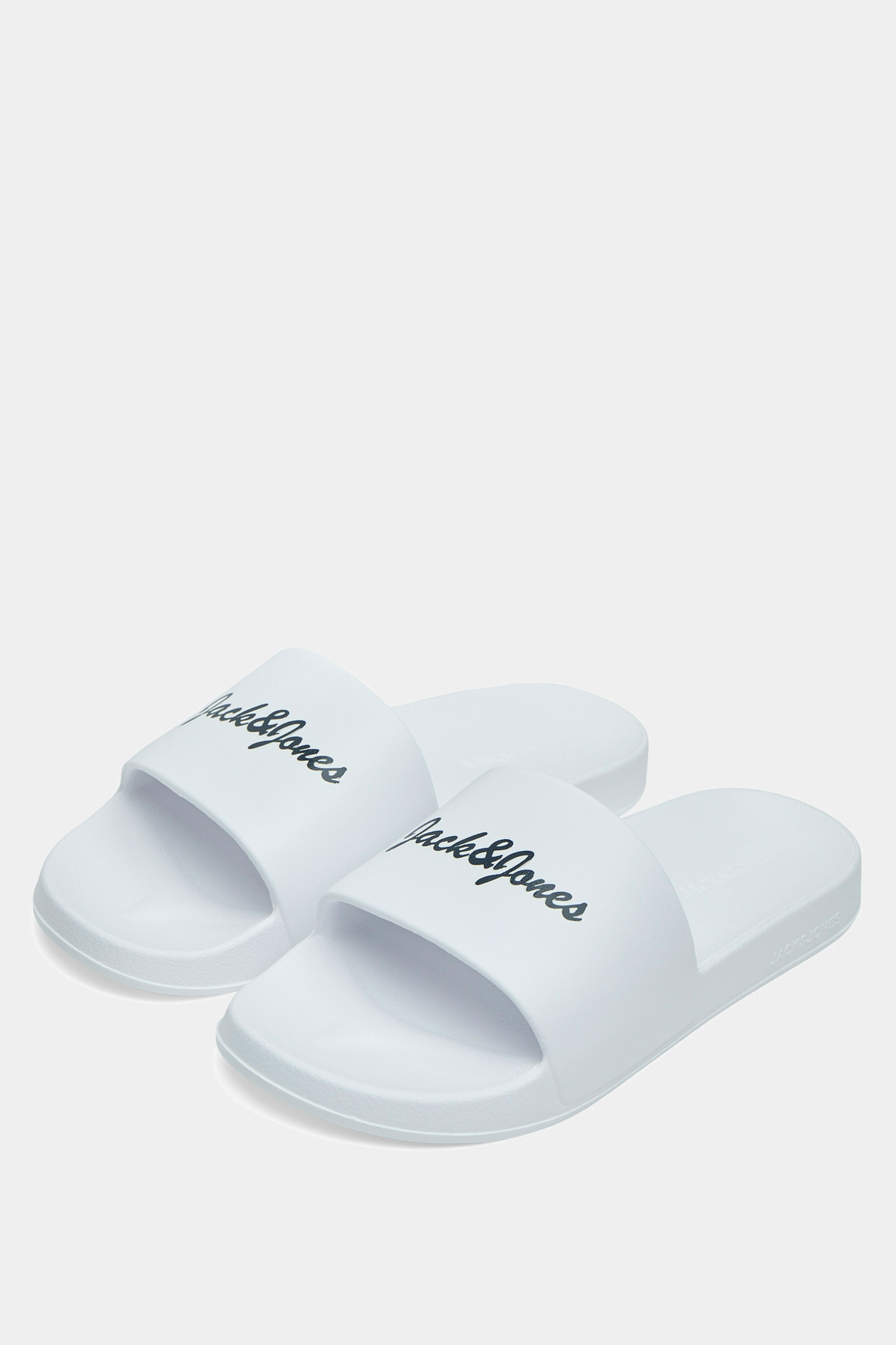 JACK & JONES Big & Tall White Moulded Logo Slider | BadRhino 2