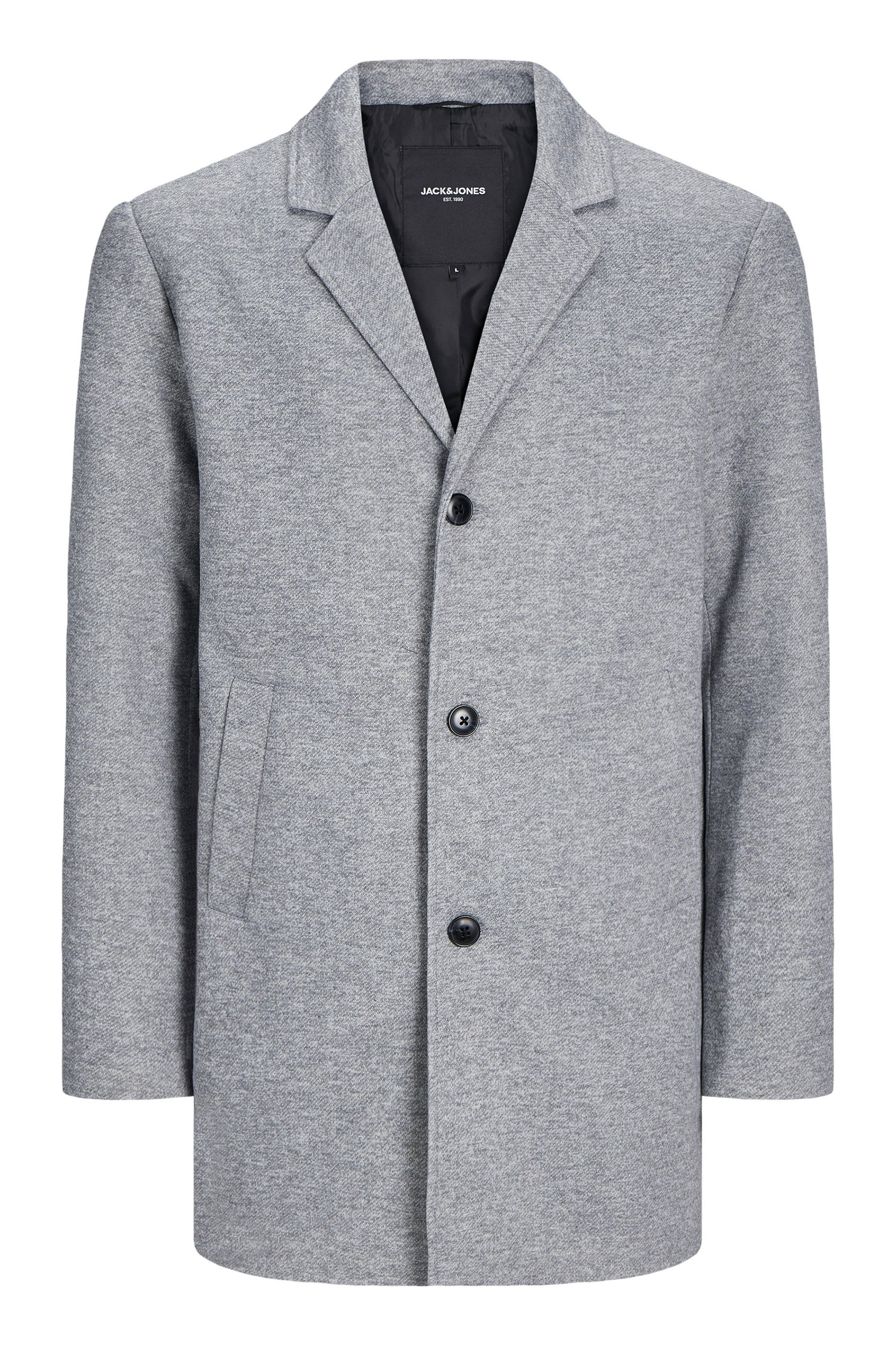 JACK & JONES Big & Tall Light Grey Formal Coat | BadRhino 2