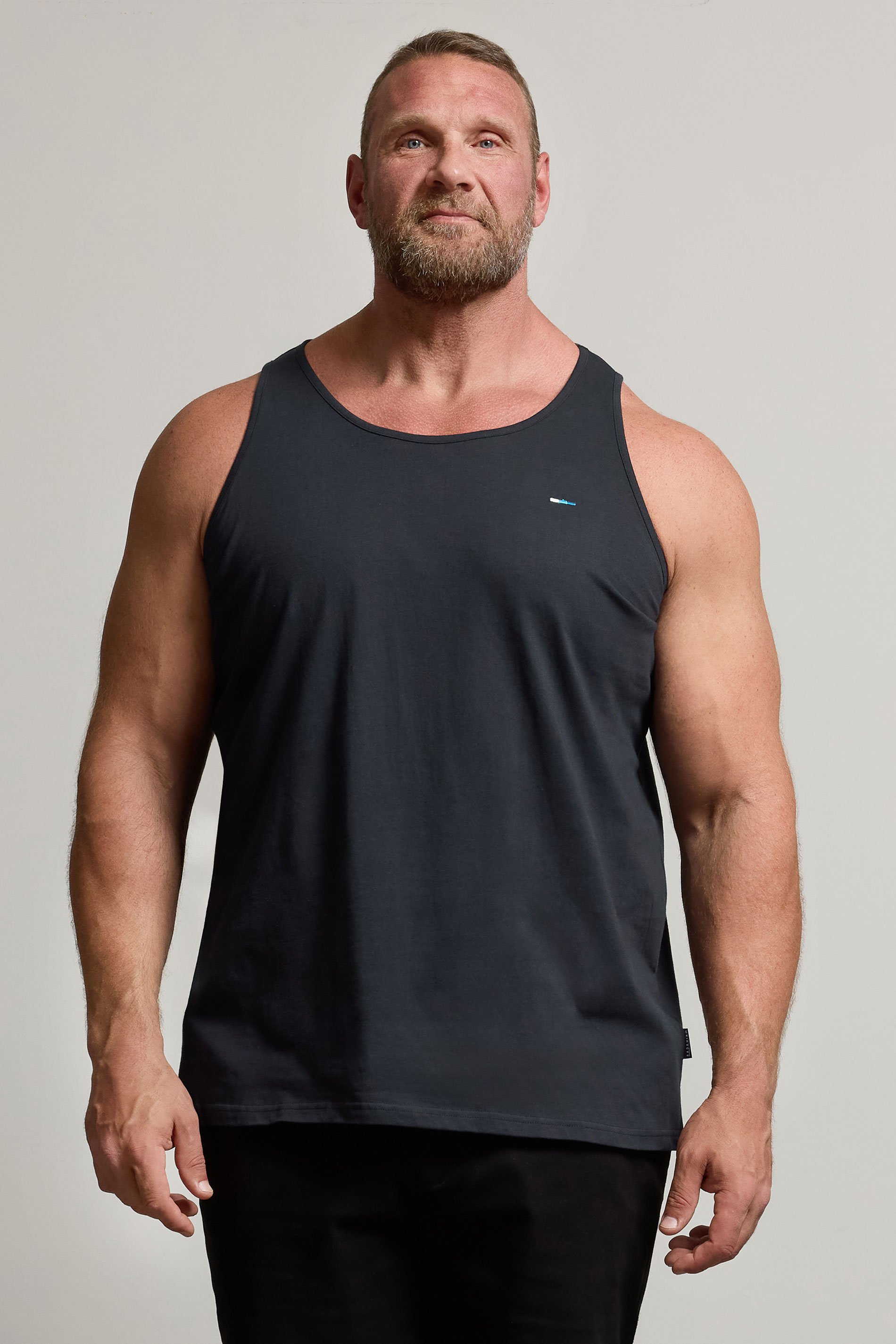 BadRhino Navy Blue Plain Vest Top | BadRhino 1