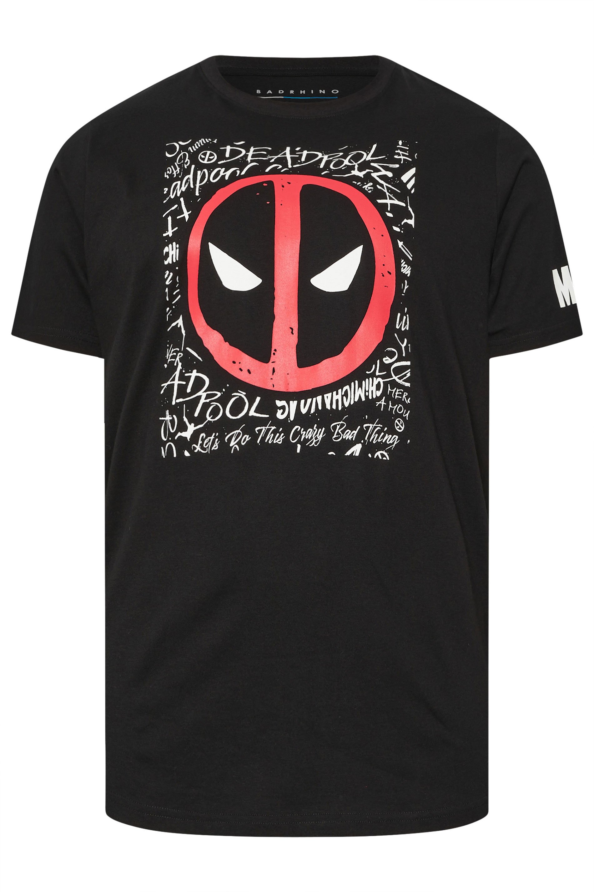 BadRhino Big & Tall Black Deadpool Graphic T-Shirt | BadRhino 7