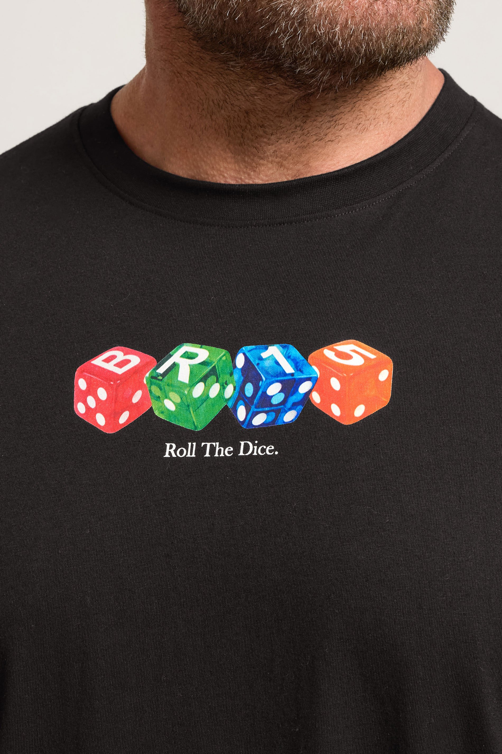 BadRhino Big & Tall Black Dice Graphic T-Shirt | BadRhino 4