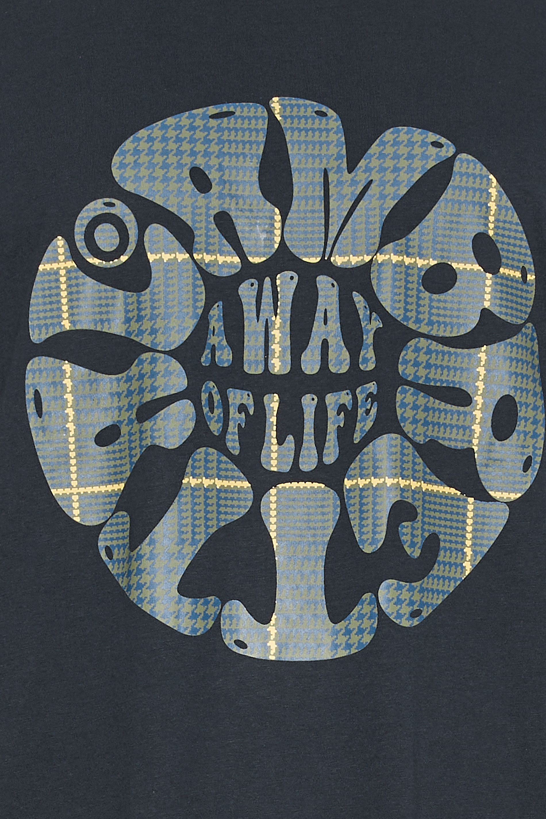 LAMBRETTA Big & Tall Navy Blue 'Lambretta' Circle Print Slogan T-Shirt | BadRhino 4