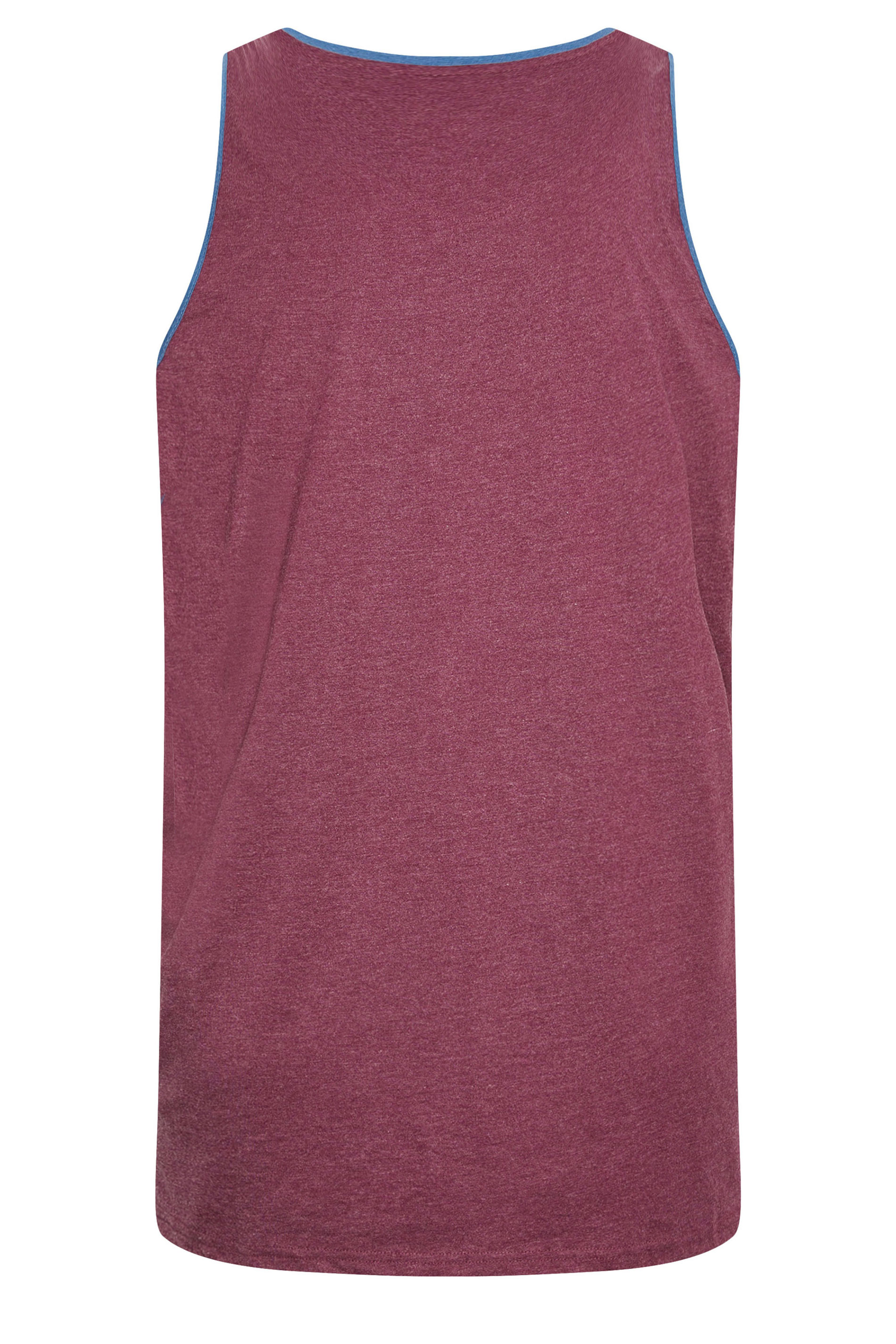 KAM Big & Tall Red Marl Surf Sleeveless T-Shirt | BadRhino 3